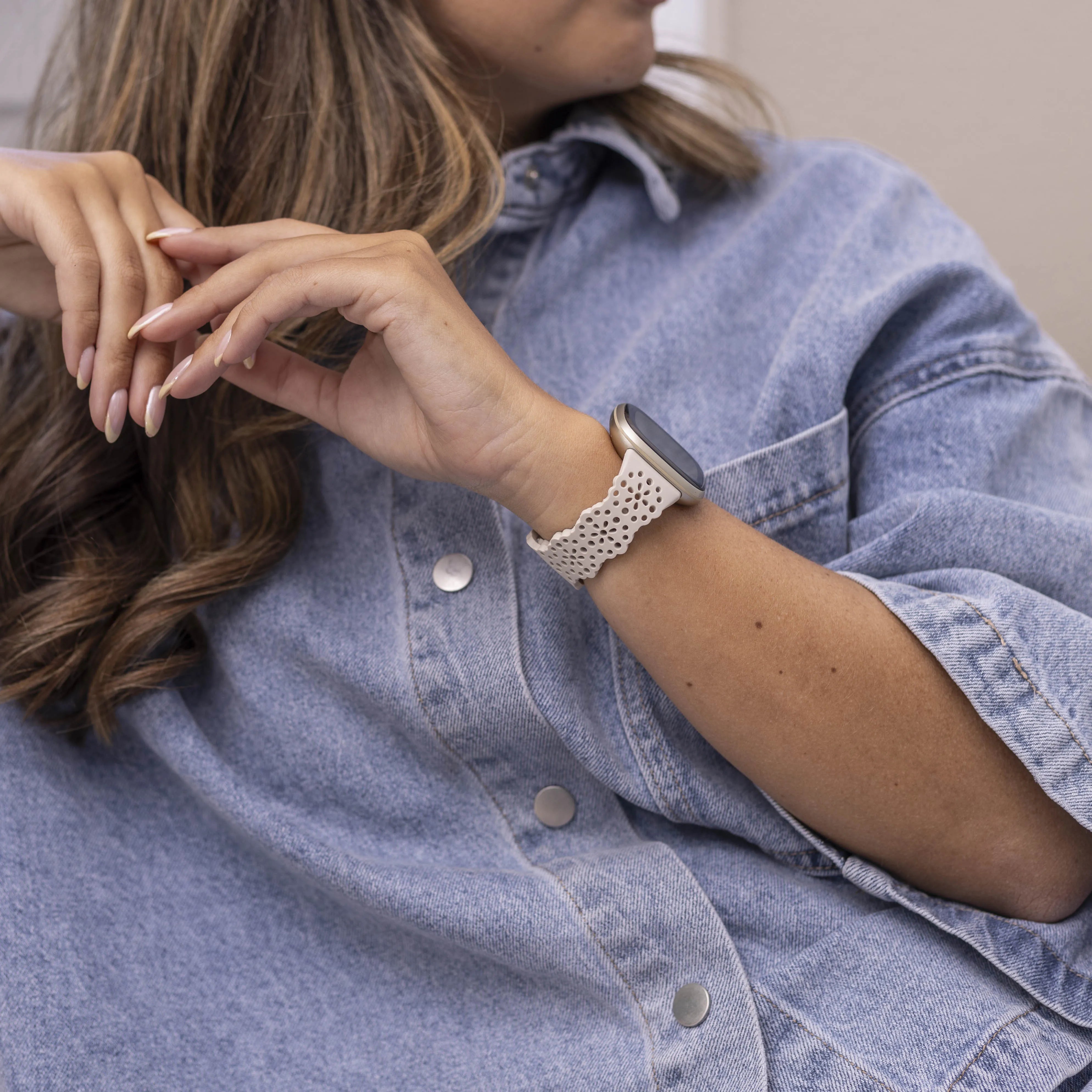 Patterned Silicone Strap, lifestyle photo