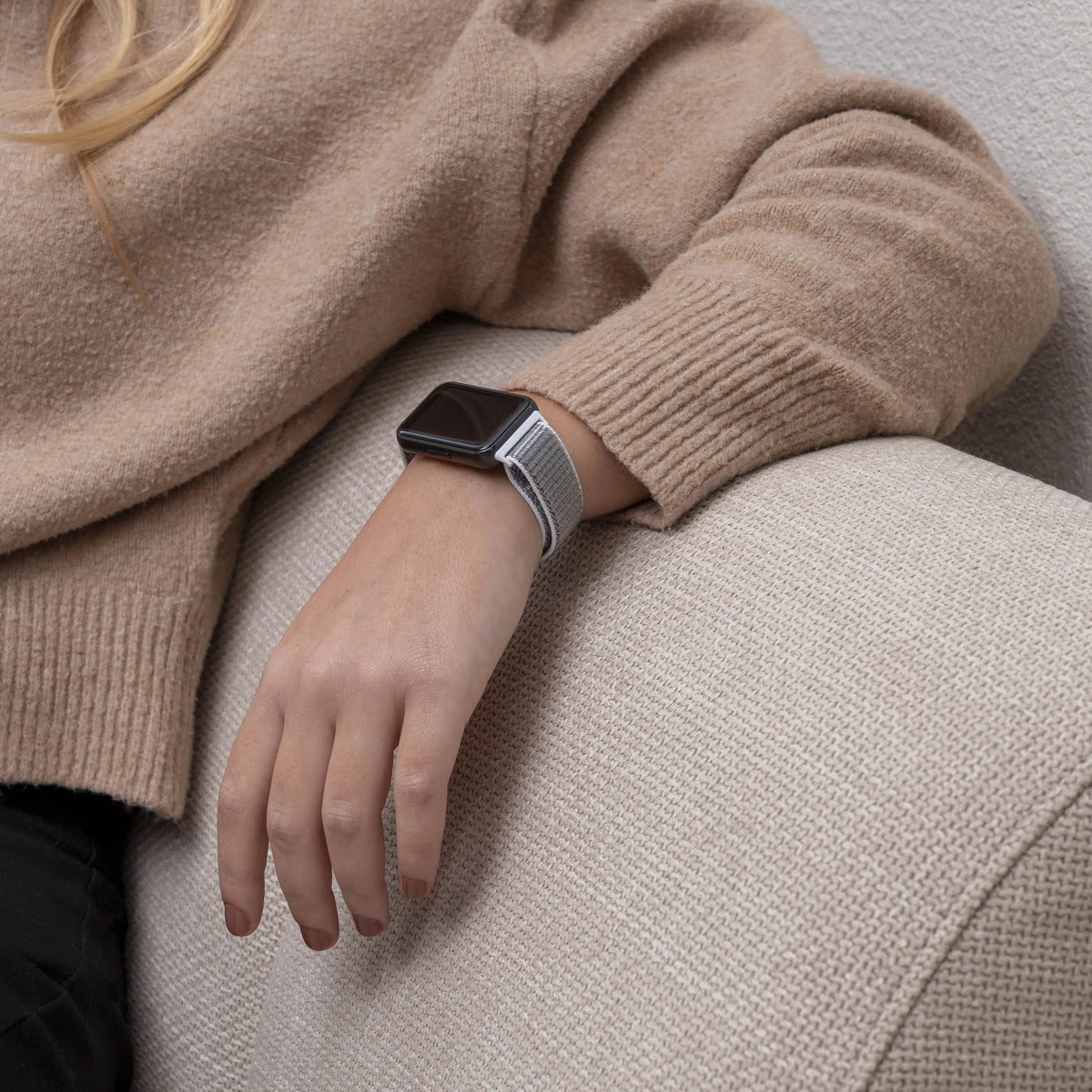 Nylon Strap, white, lifestyle photo
