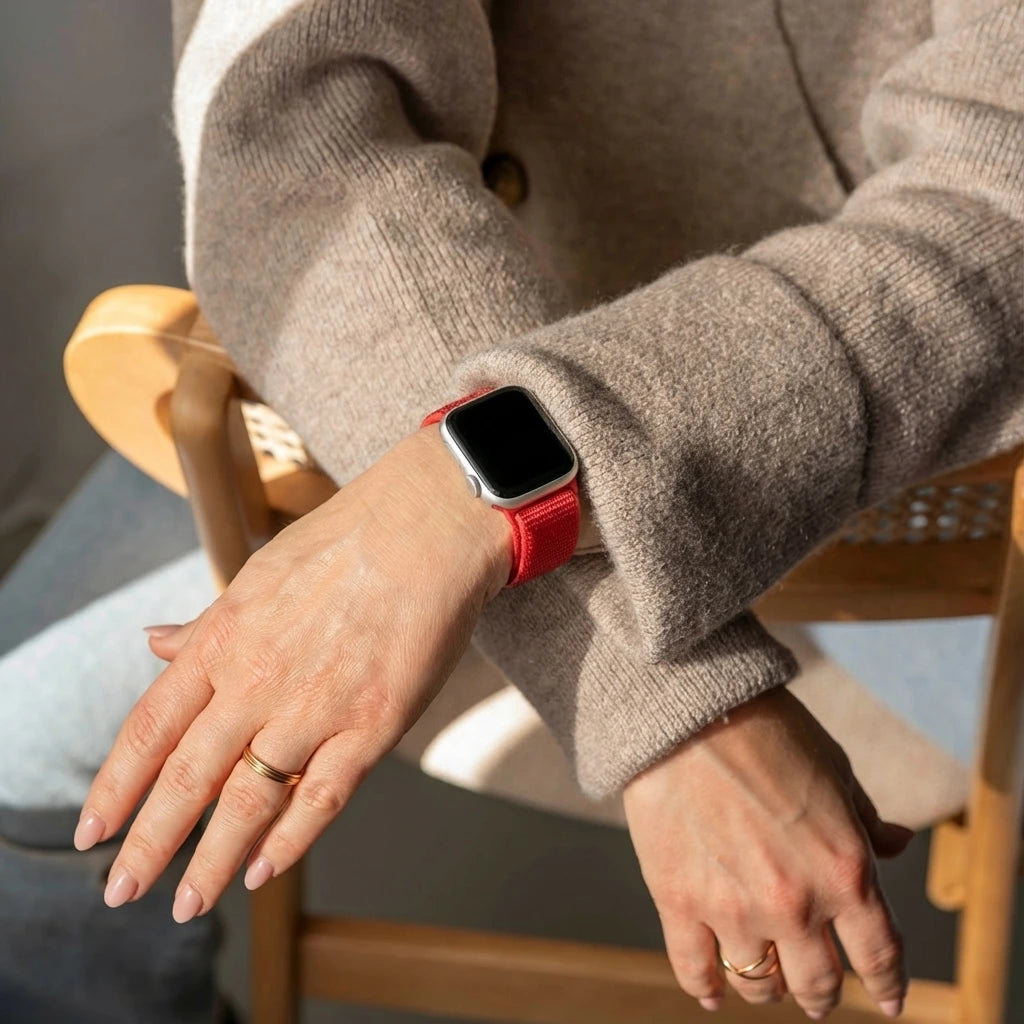 Bandz Correa nylon 'Classic' Apple Watch Ultra (rojo)