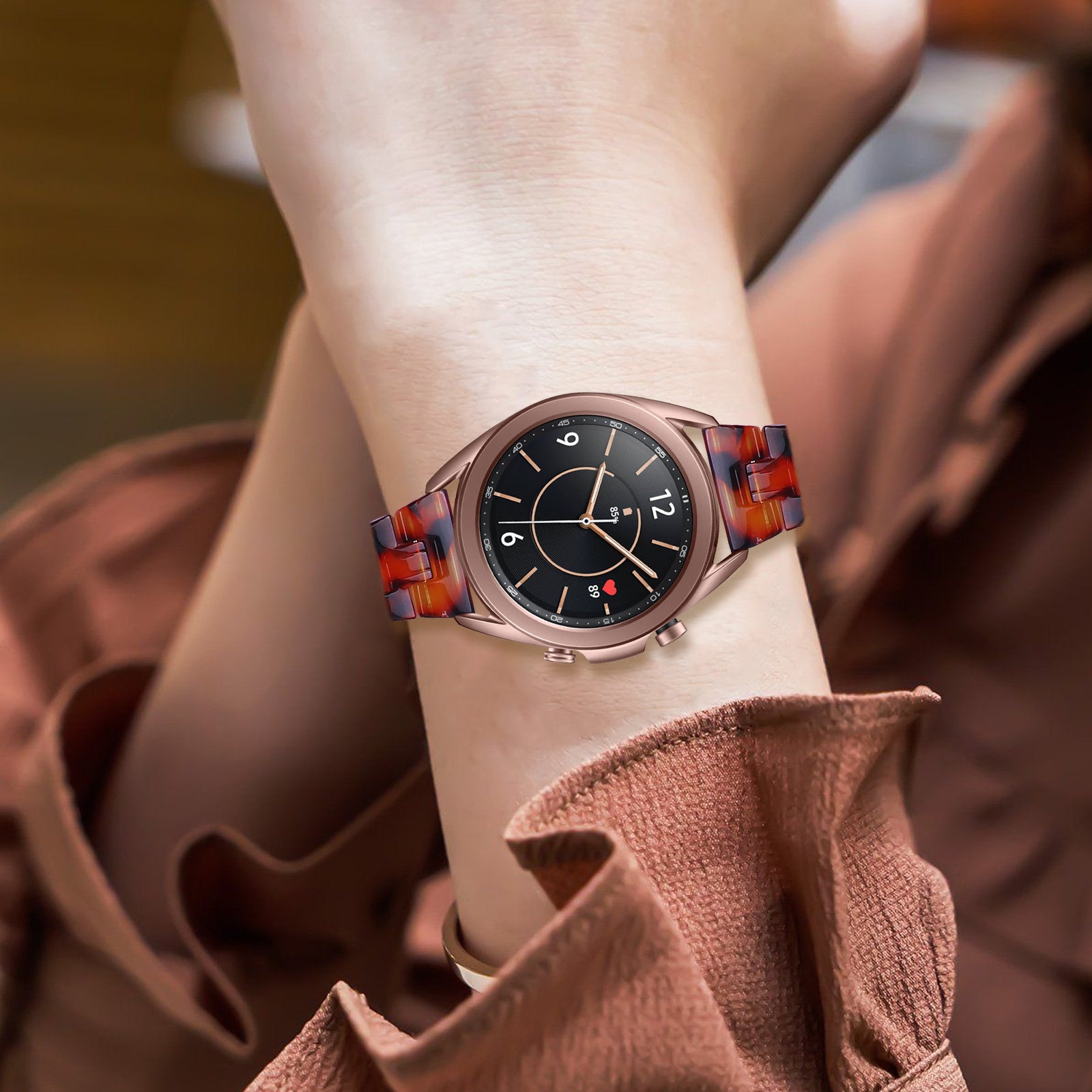 Metal Resin Strap, lava, lifestyle photo