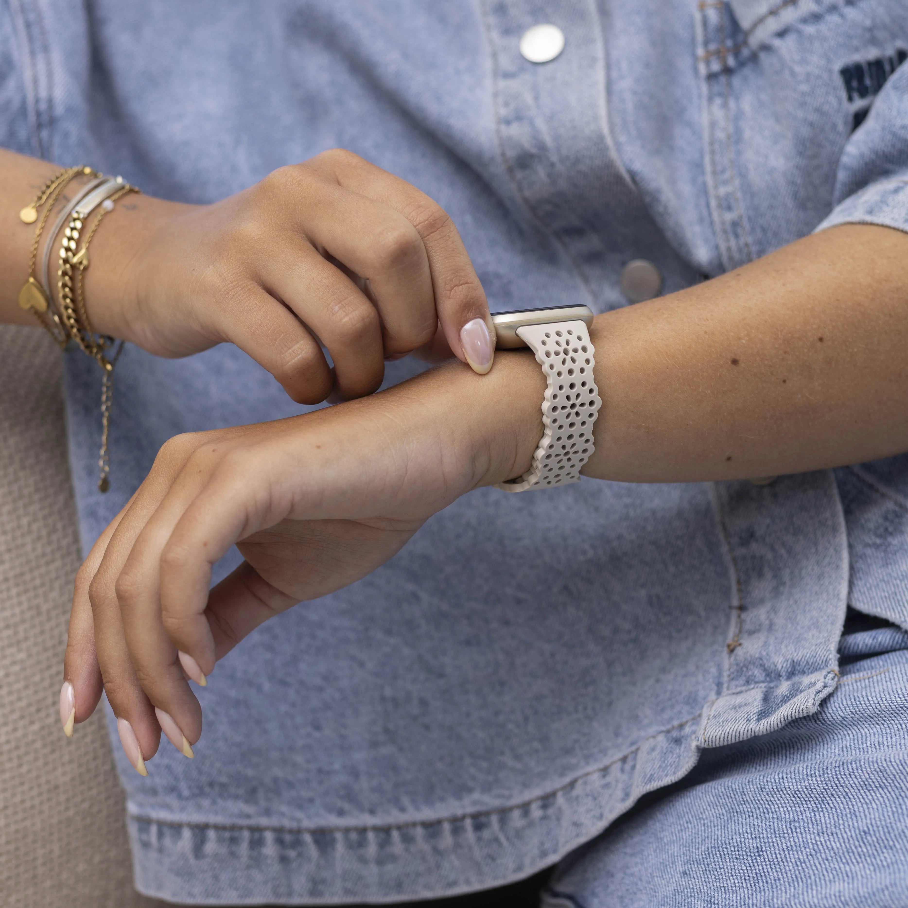 Patterned Silicone Strap, lifestyle photo