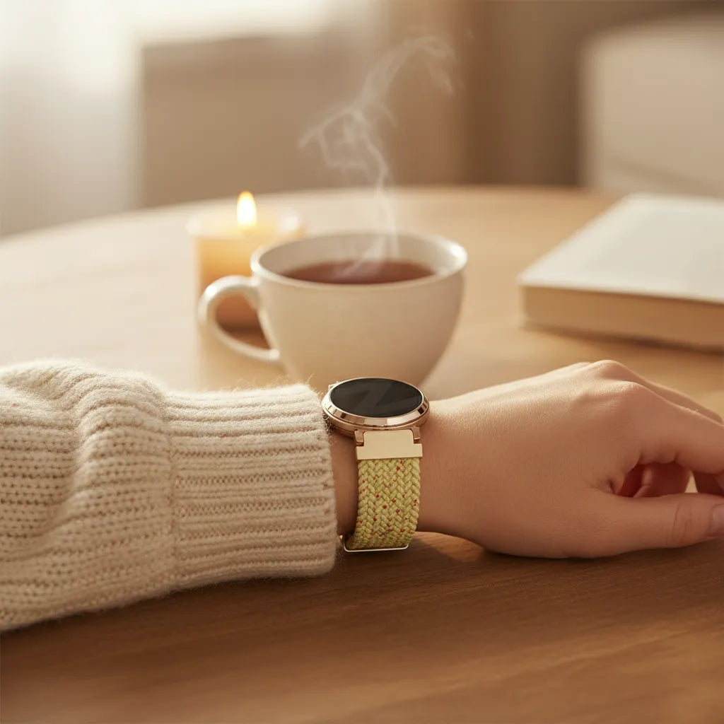 Woven Nylon Strap, beige, lifestyle photo