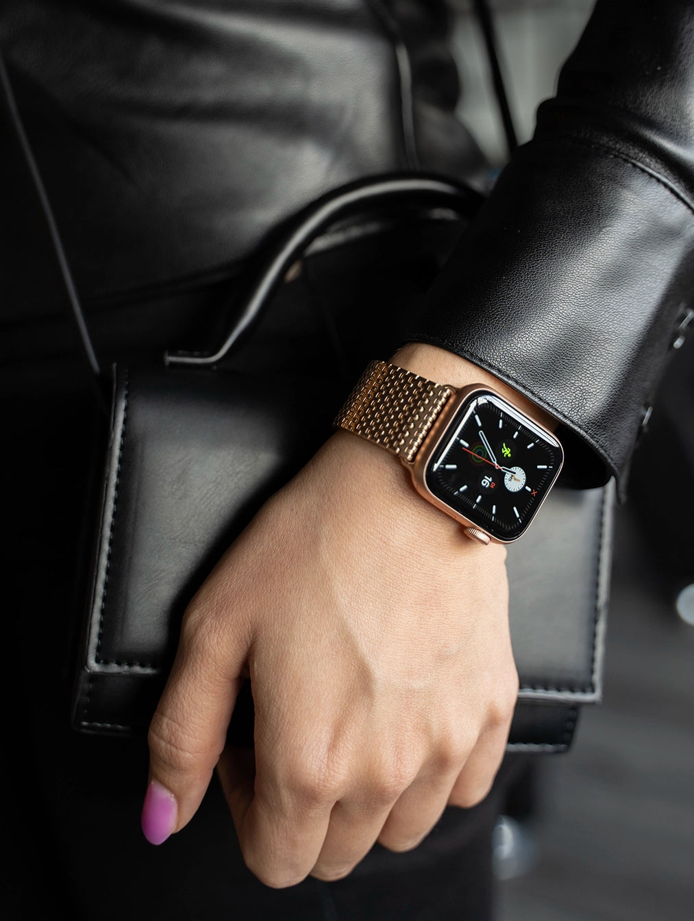 Apple Watch Metal Mesh Strap (Rose Gold)