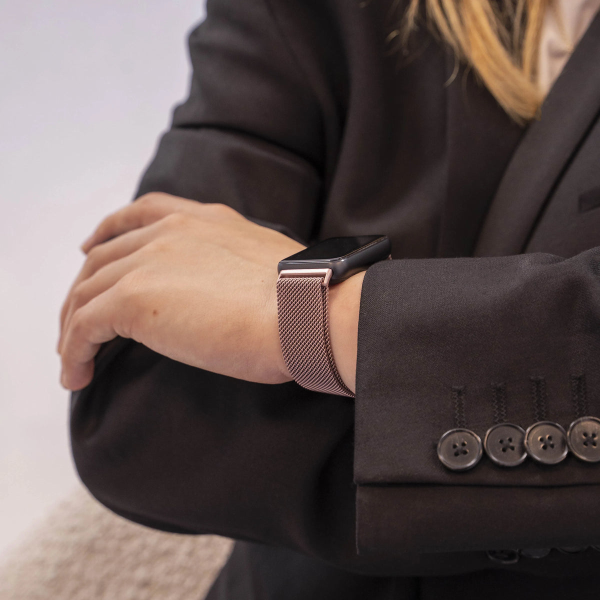 Milanese Strap, pink, lifestyle photo