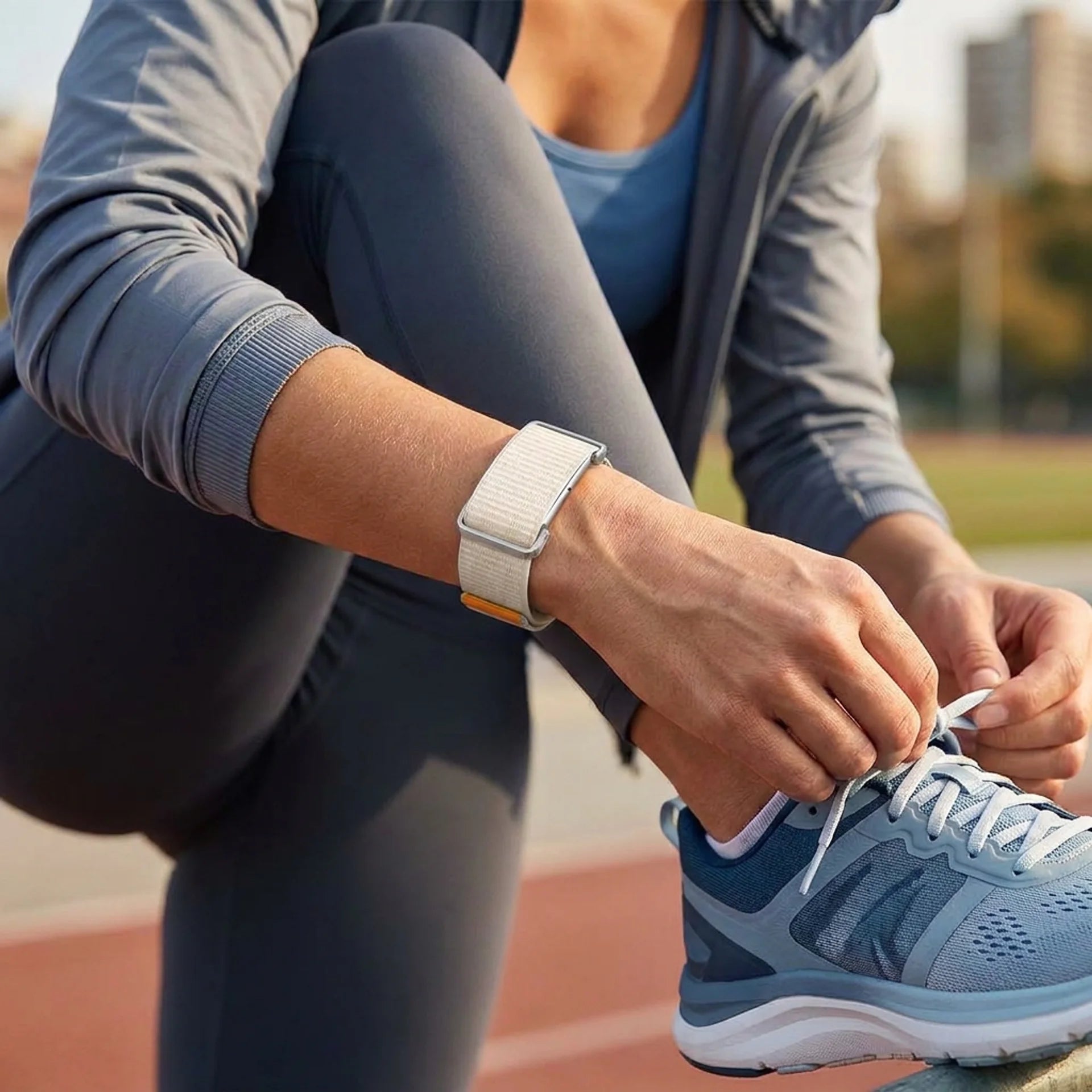 Correa nylon con marco Fitbit Air (blanco estrella)