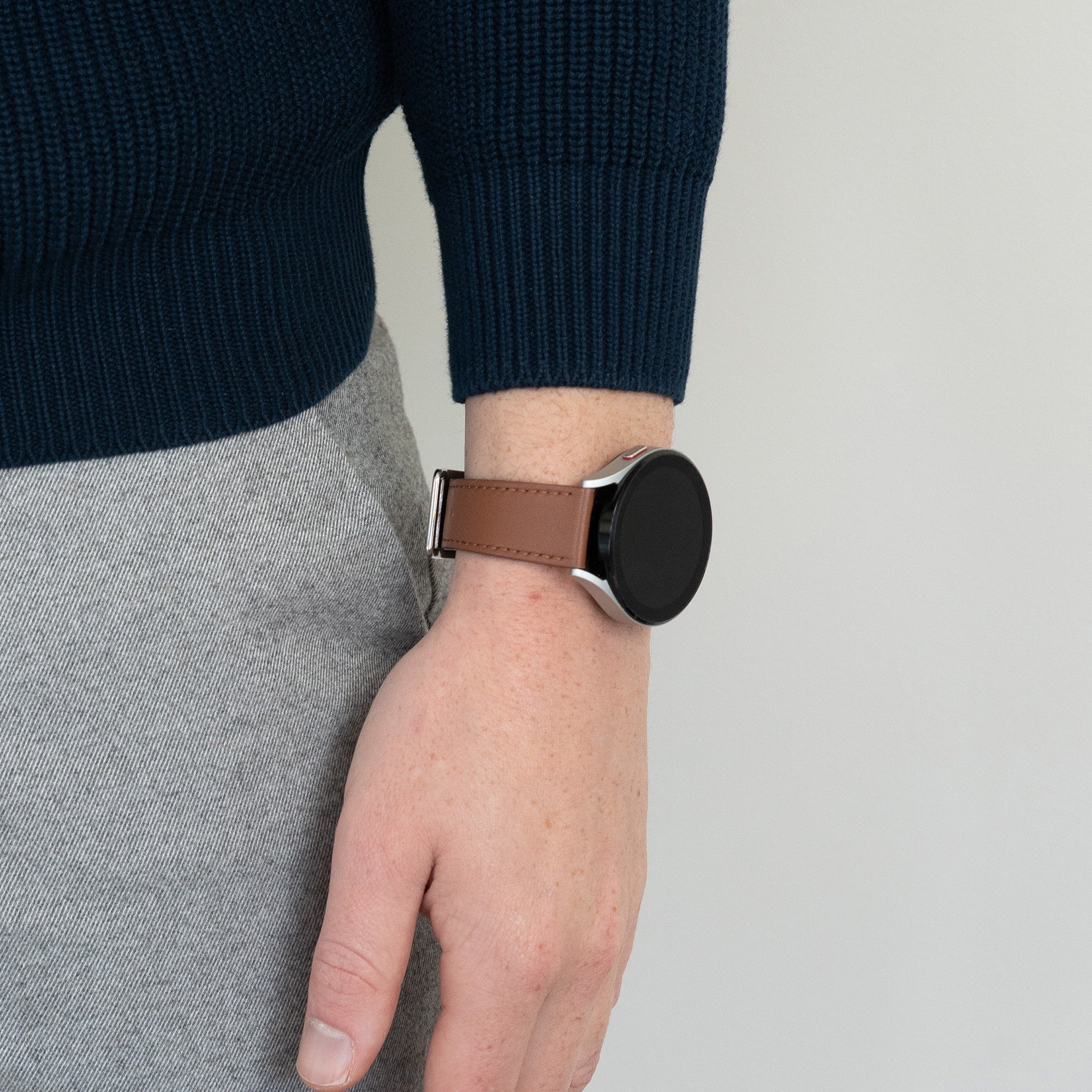 Bandz Xiaomi Amazfit Bip Lederarmband 'Deluxe' (Braun)