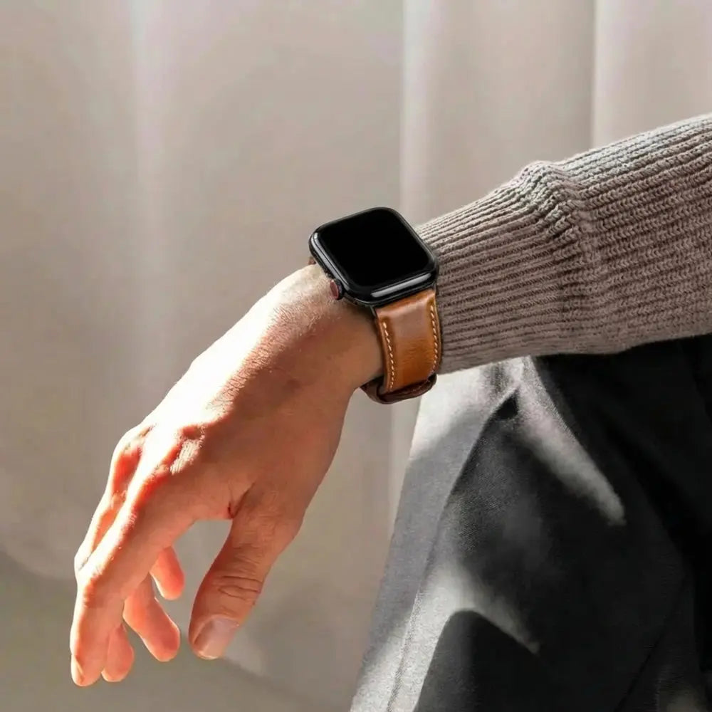 Apple Watch Ultra leren bandje (bruin)