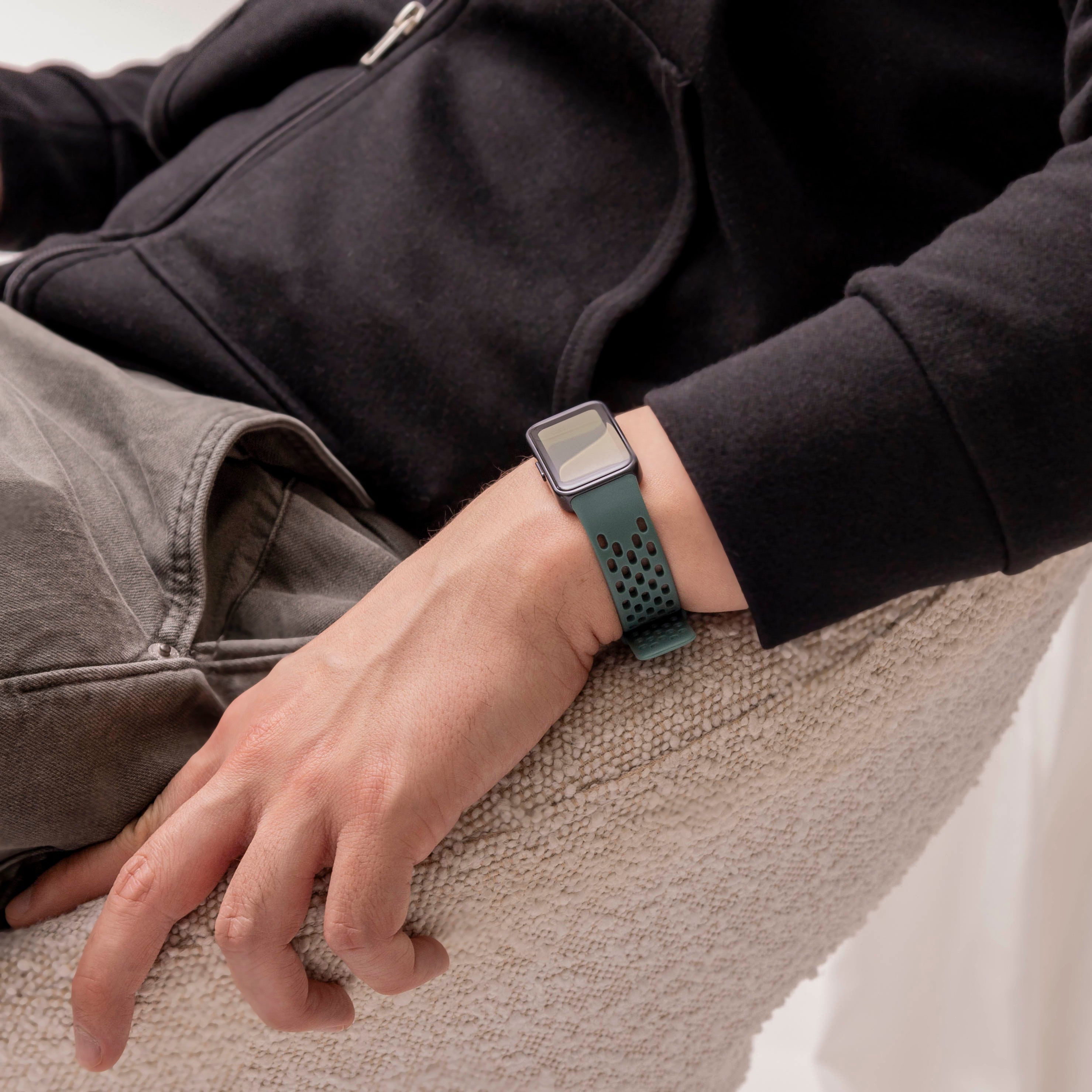 Breathable Silicone Strap, viridian, lifestyle photo