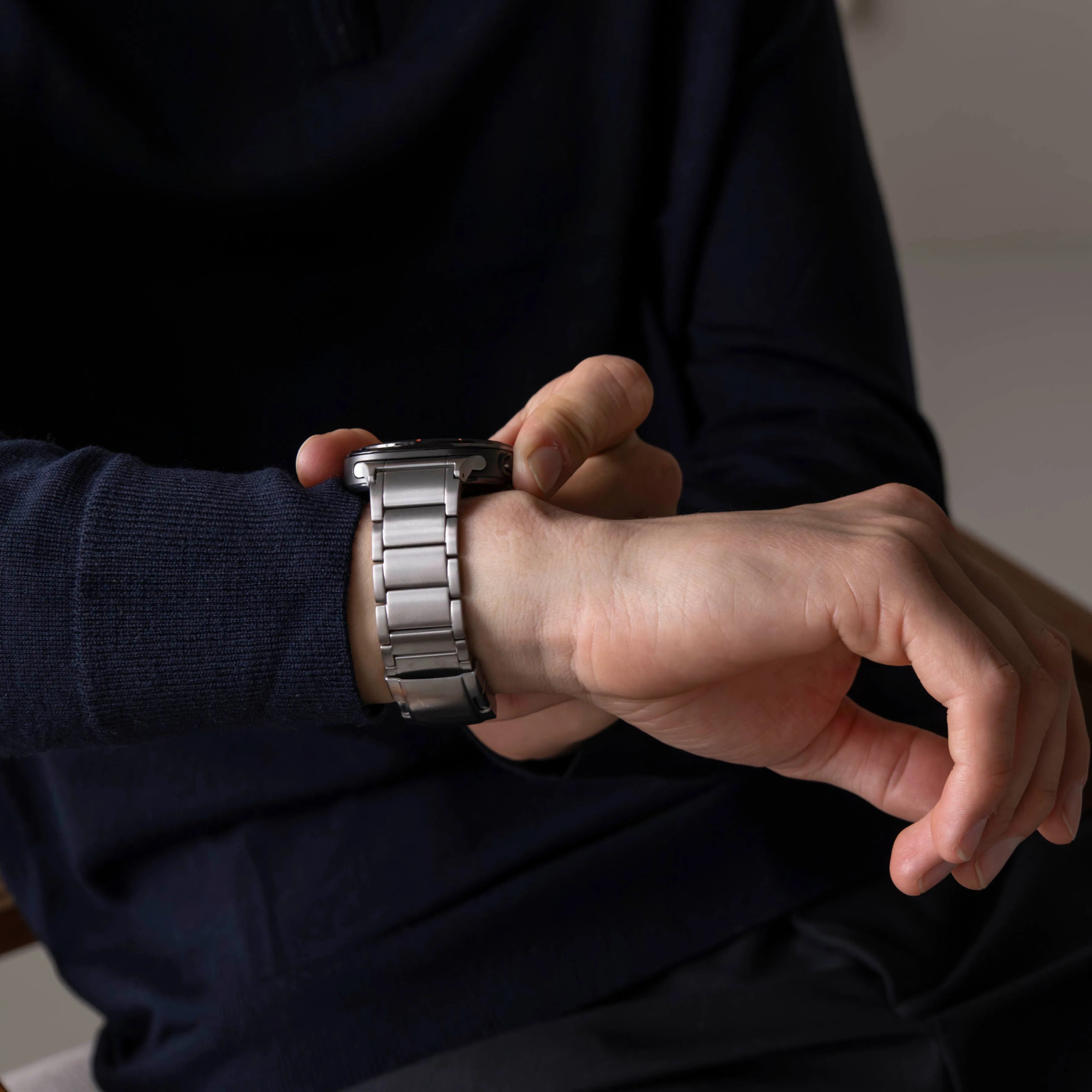 Titanium Strap, silver, lifestyle photo
