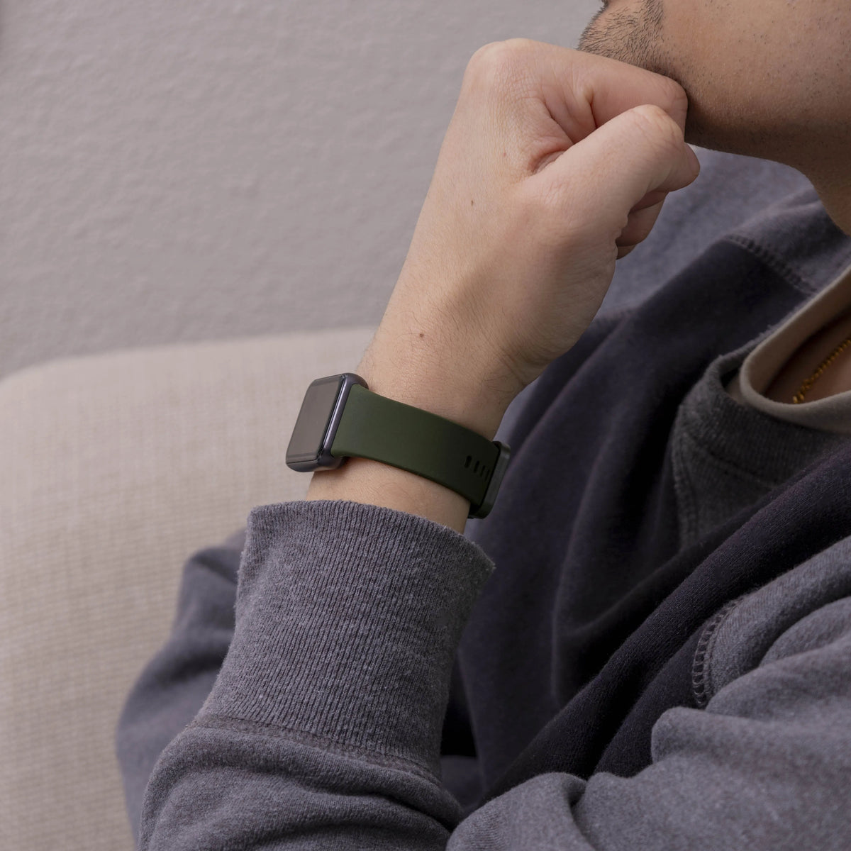 Silicone Strap, green, lifestyle photo