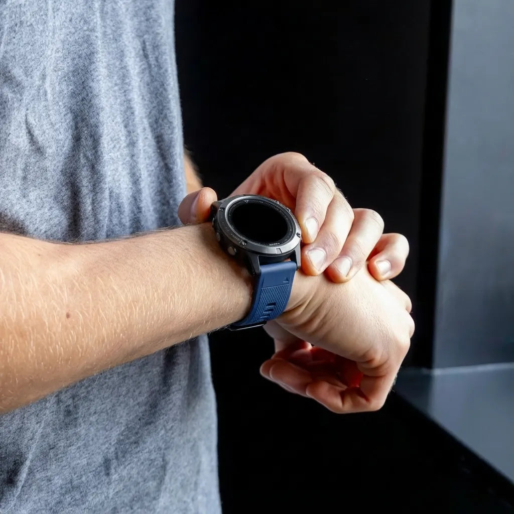 Garmin Fenix 5 (Plus) / 6 (Pro) Silikonarmband (Dunkelblau)