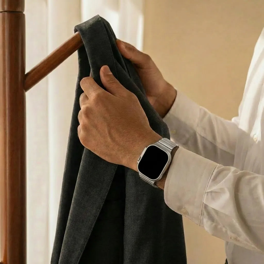 Bandz Bracelet titane 'hybride' Apple Watch (argent)