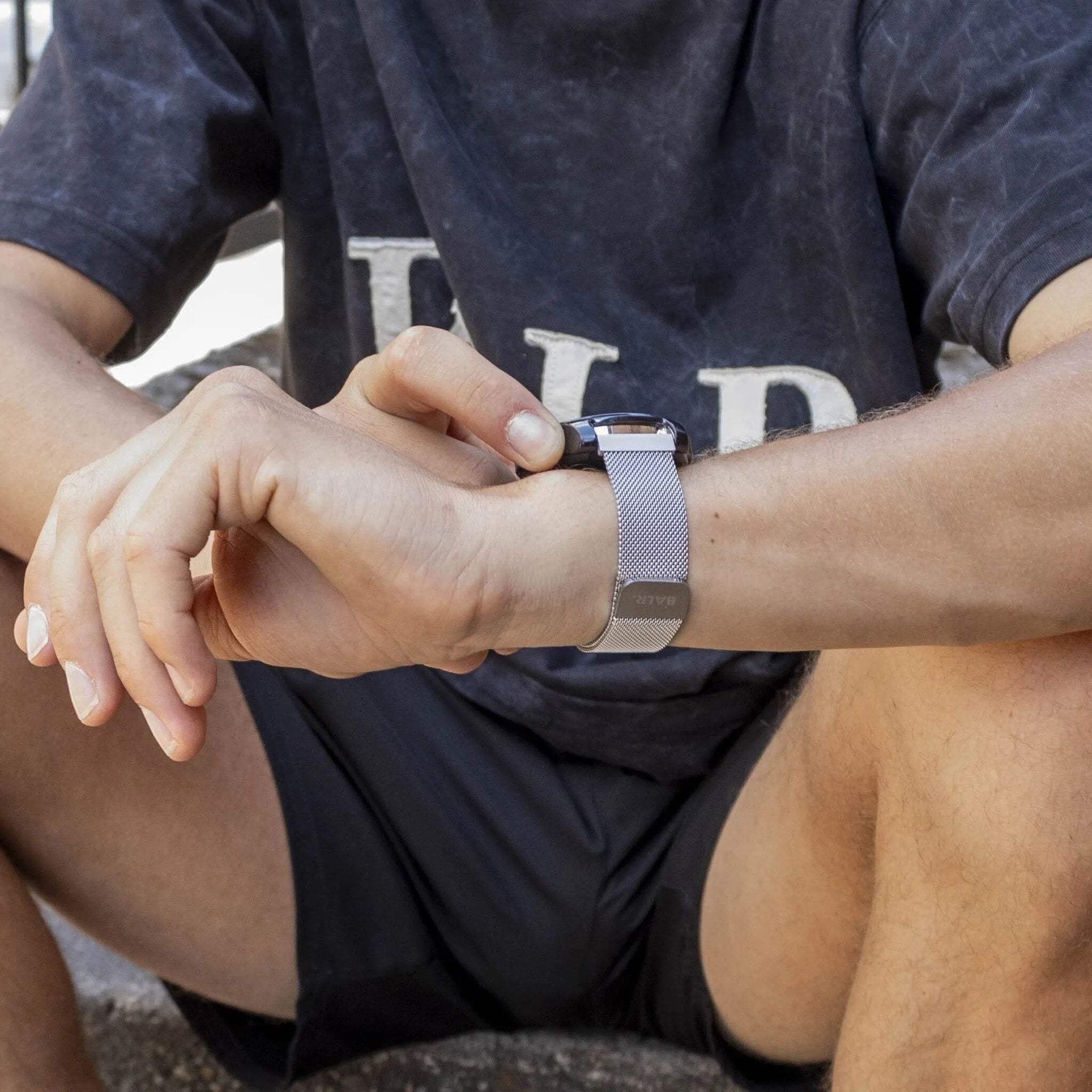 BALR Polar Grit X Pro Milanese Strap (Silver)