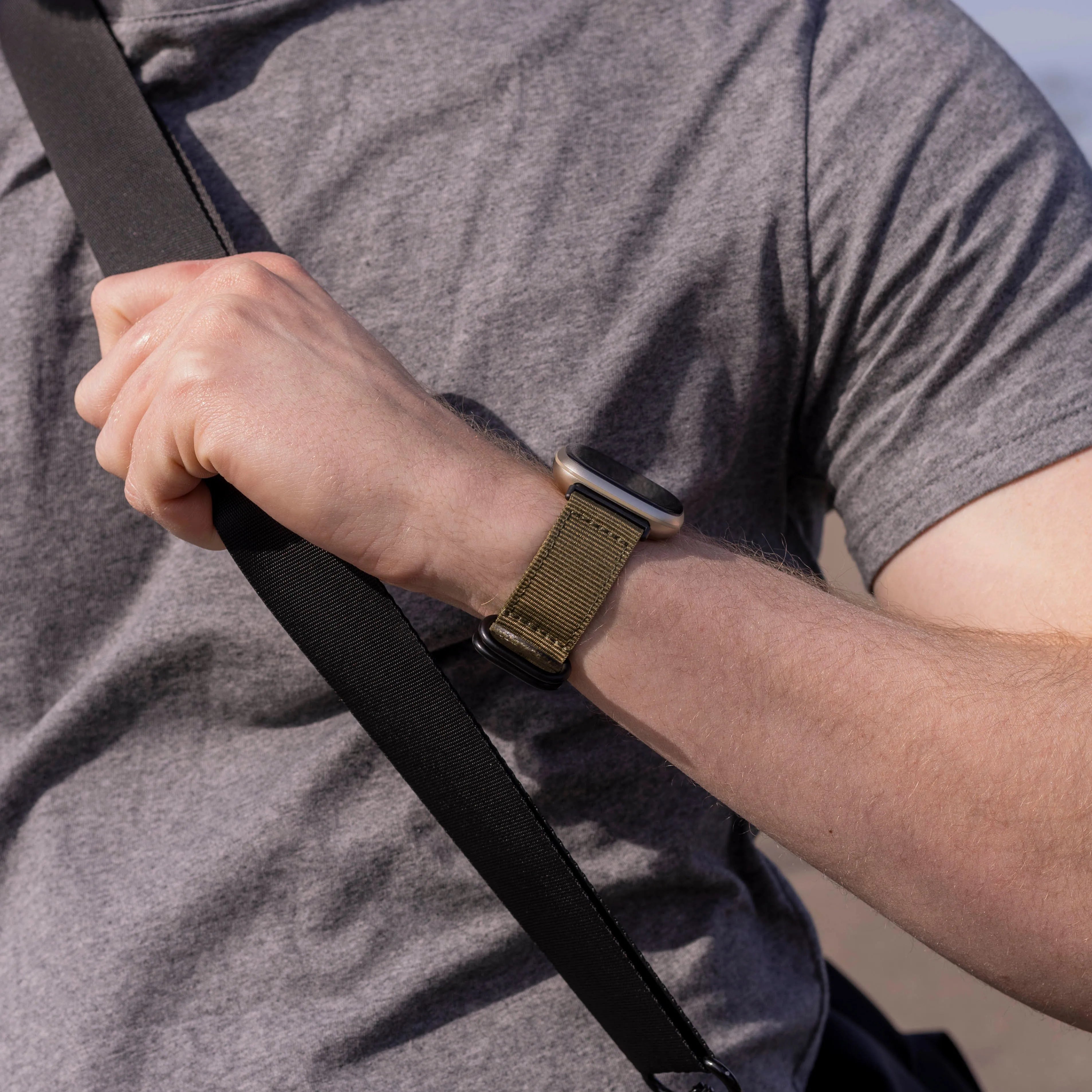 Fitbit Sense Nylon-Schnallenband (Grün)