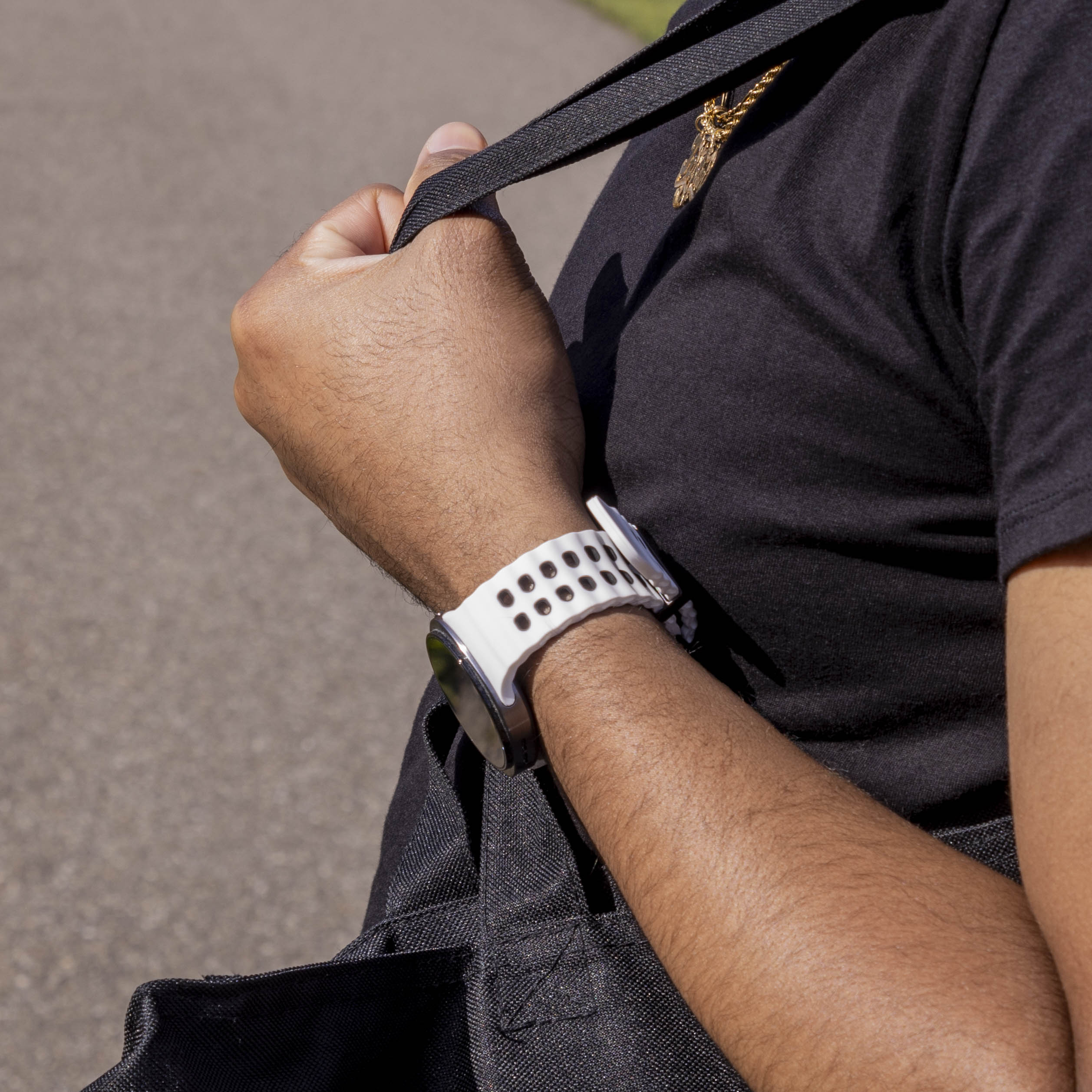 Samsung Galaxy Watch 8 Classic Ocean Armband ( Weiß/Schwarz)