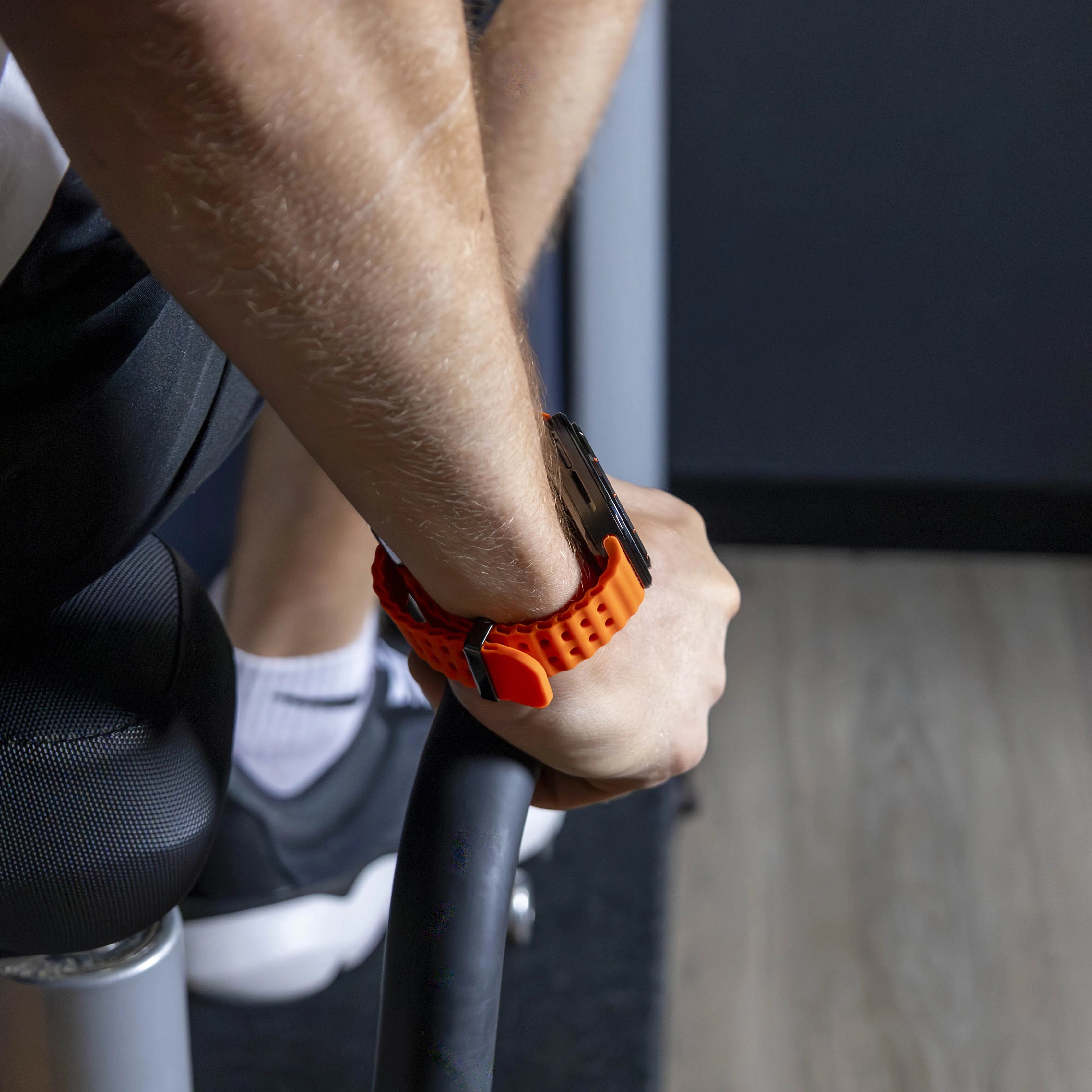 Silicone Ocean Strap, orange, lifestyle photo