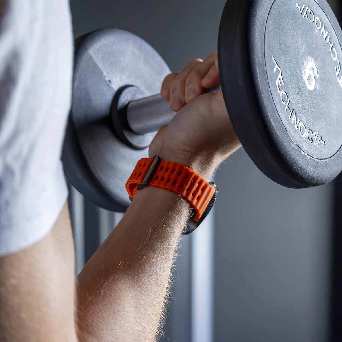 Silicone Ocean Strap, orange, lifestyle photo