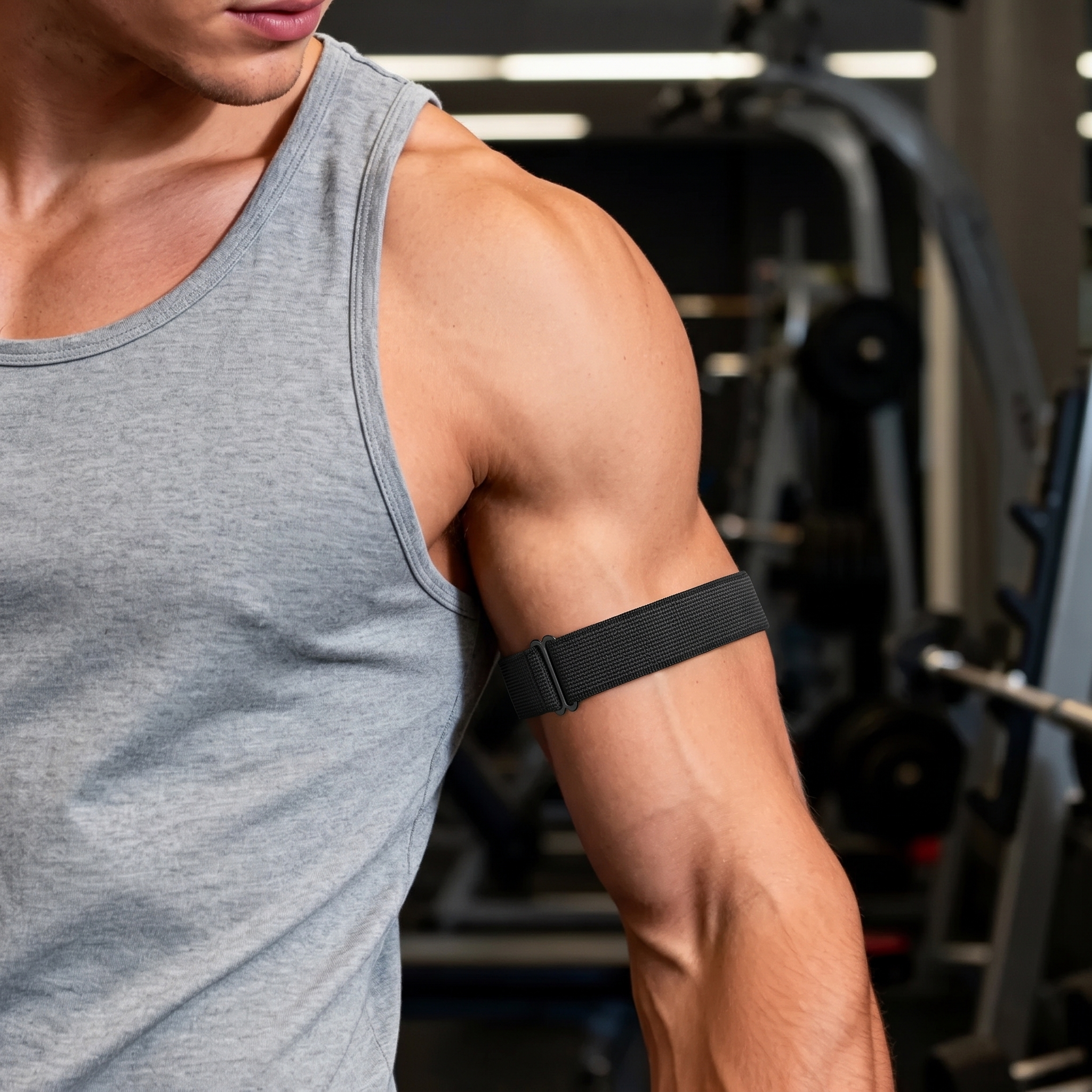 Bandz Bracelet nylon pour biceps Garmin Cirqa (noir)