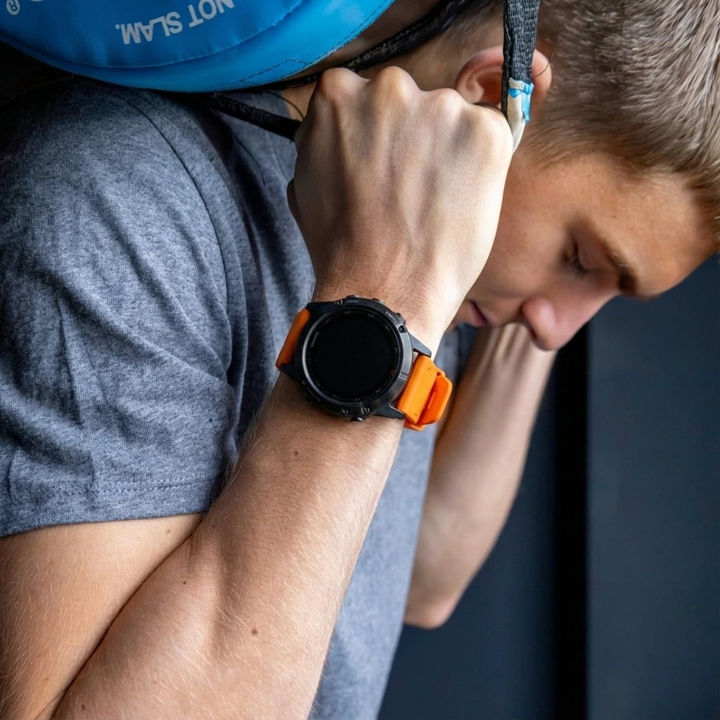 Bracelet silicone Garmin Fenix 5 / 6 (orange)