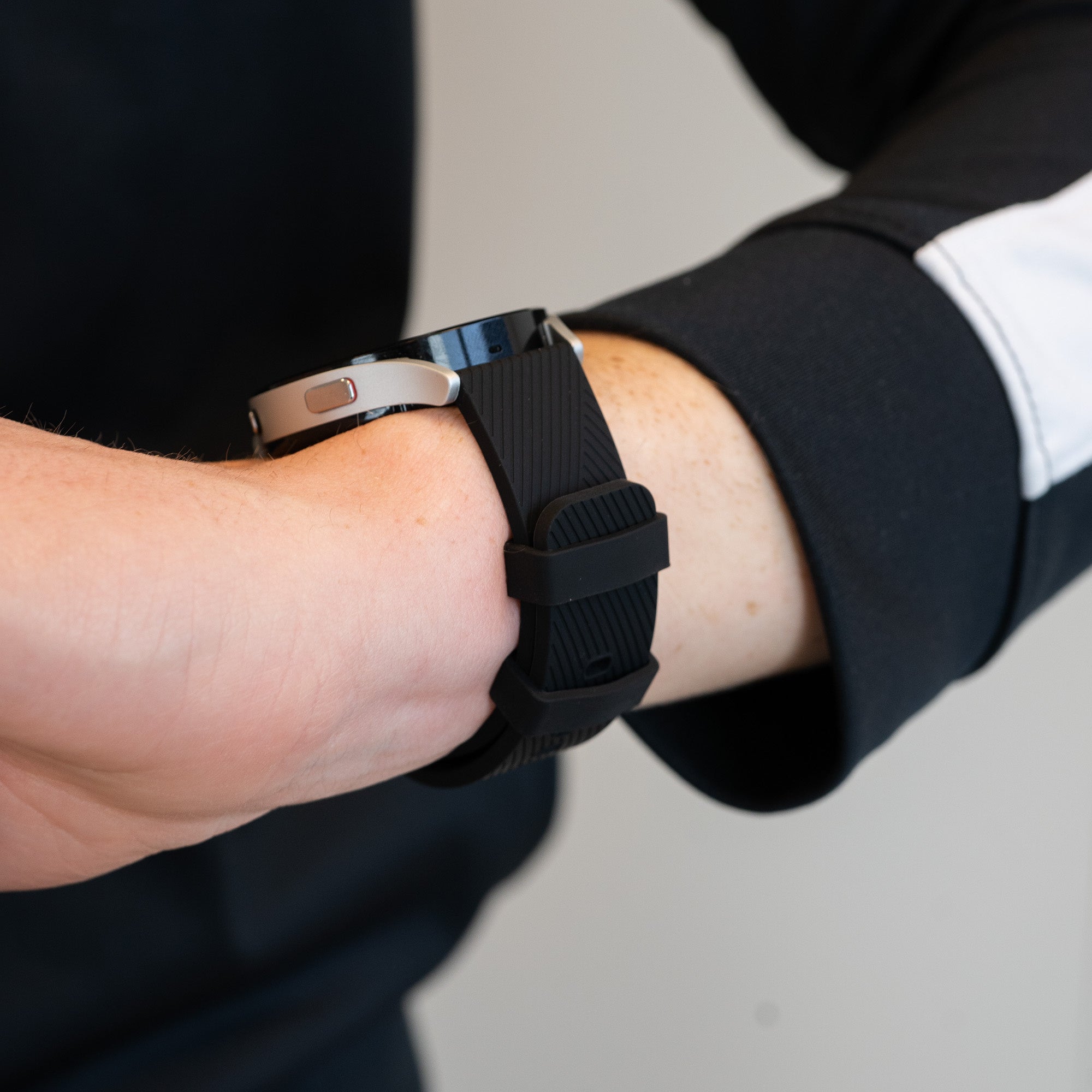 Bandz Samsung Galaxy Watch 3 41mm Silikonarmband 'Deluxe' (Schwarz)