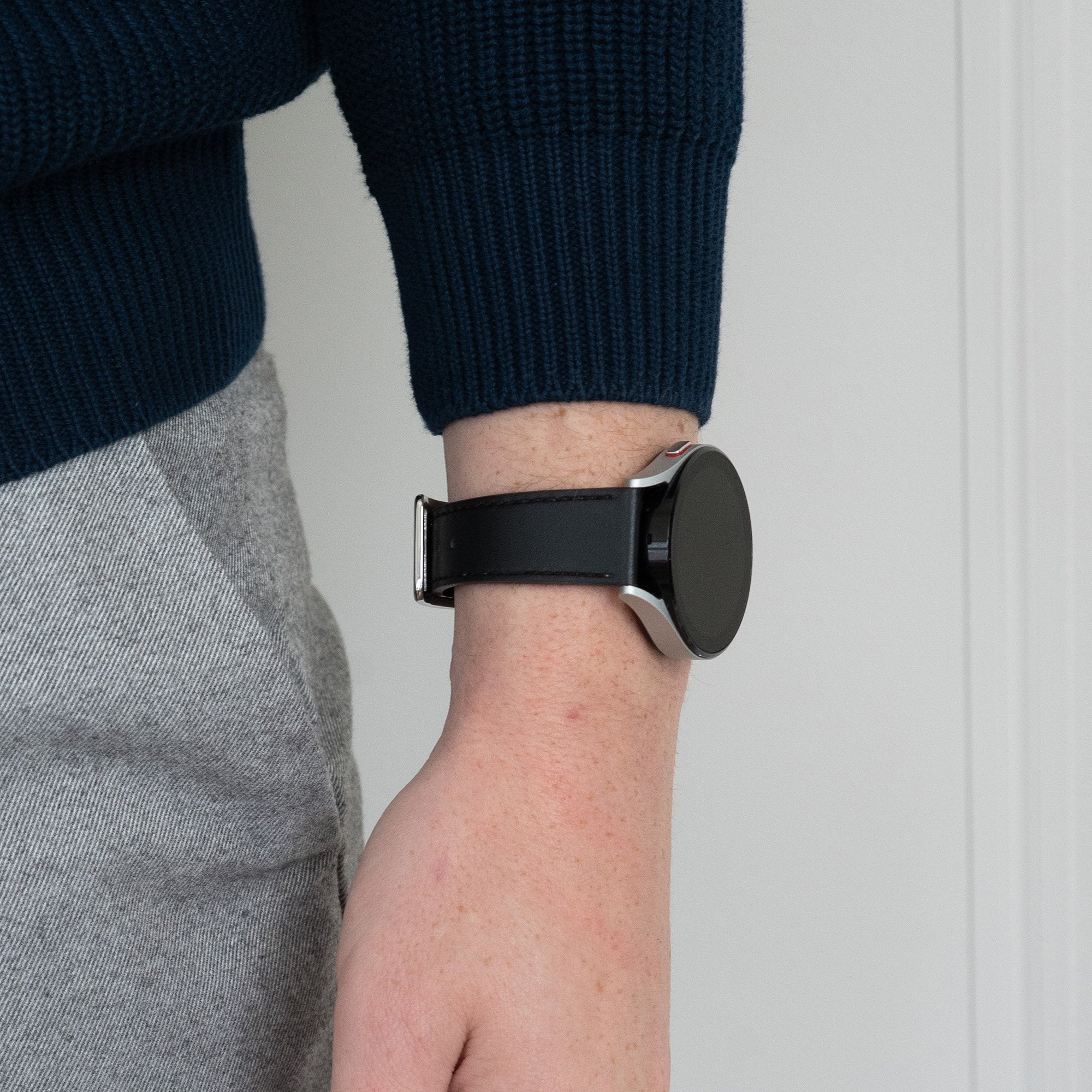 Bandz Samsung Galaxy Watch 6 40mm Lederarmband 'Deluxe' (Schwarz)