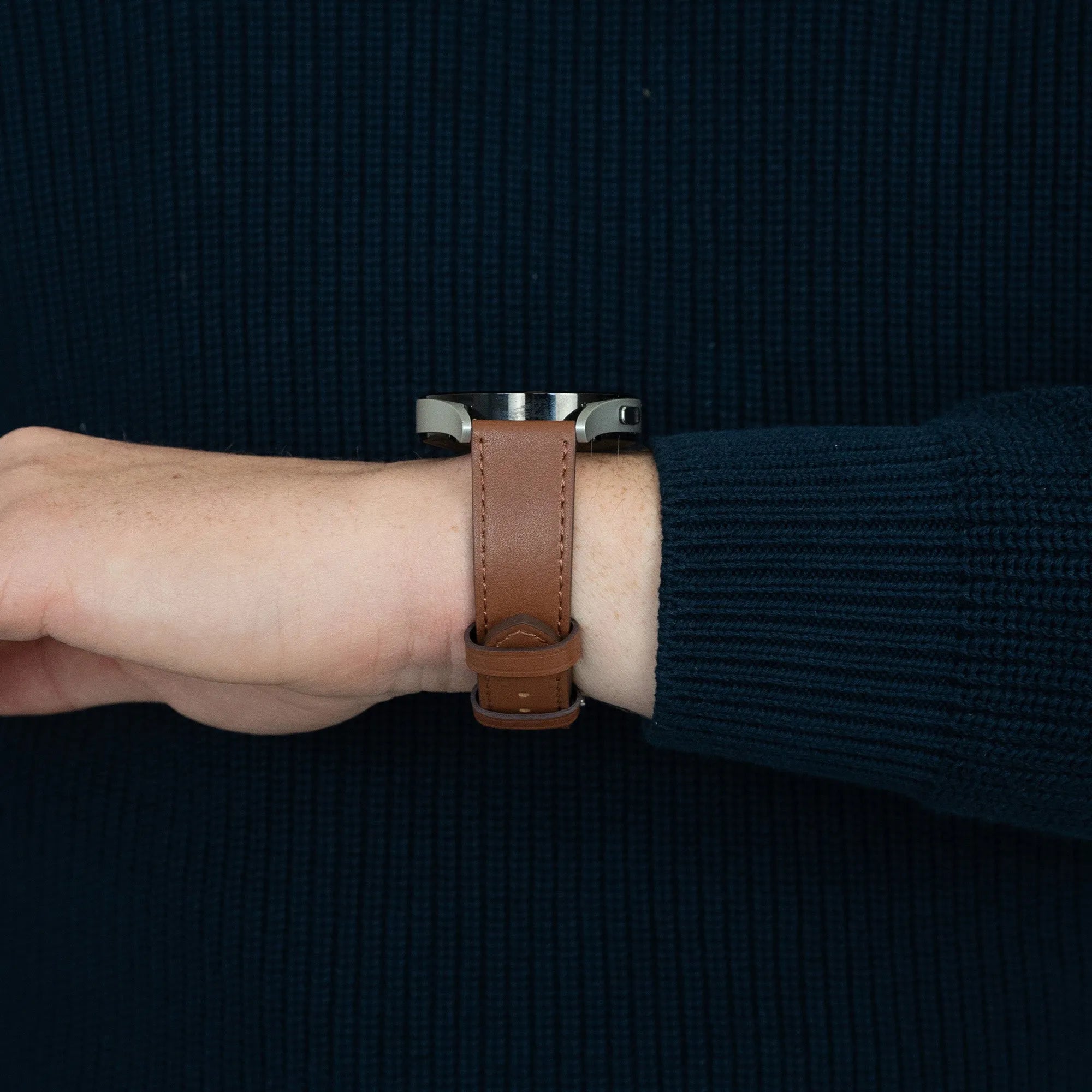 Bandz Xiaomi Amazfit Bip Leather Strap 'Deluxe' (Brown)