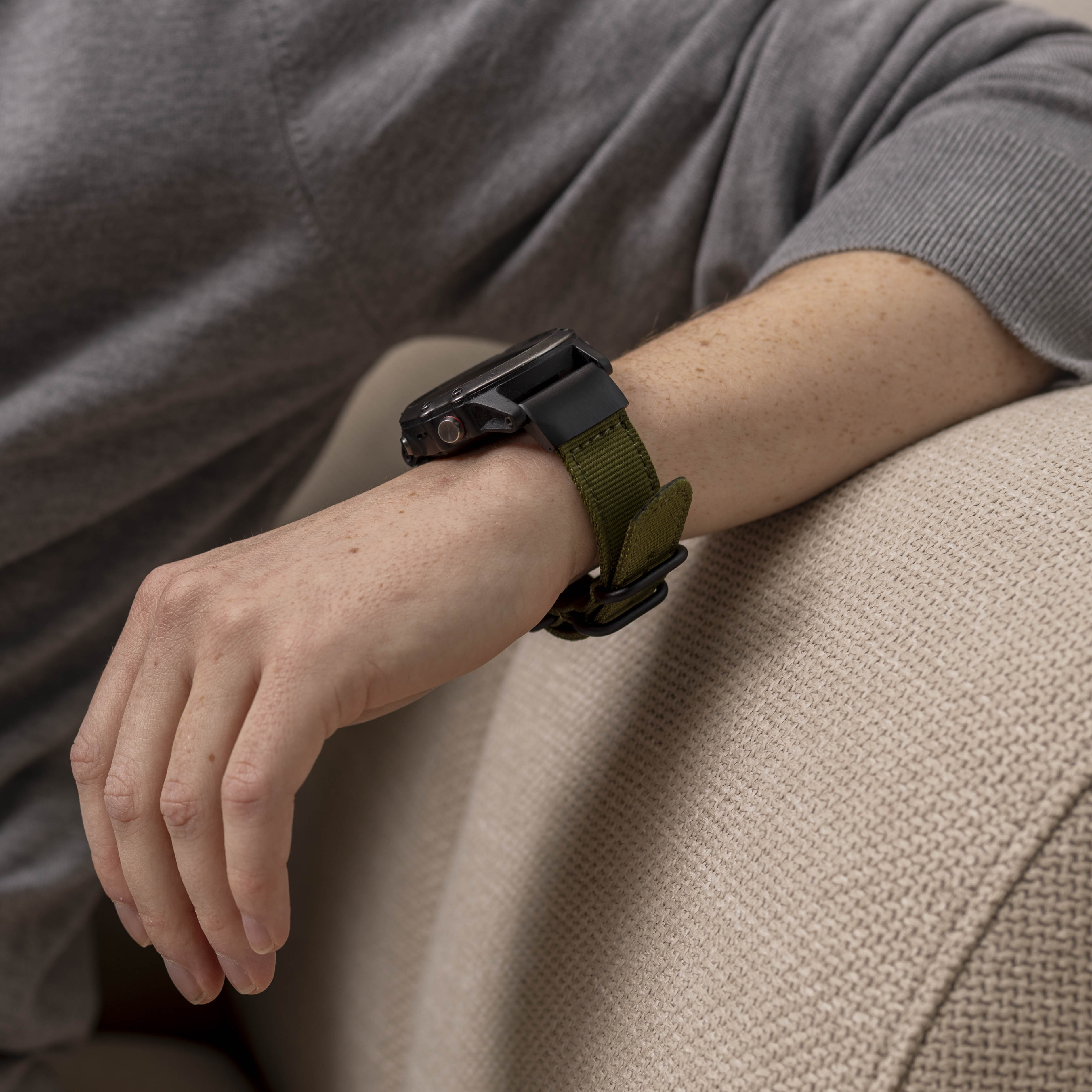 Garmin Fenix 8 - 51mm Nylon Schnallenarmband (Grün)