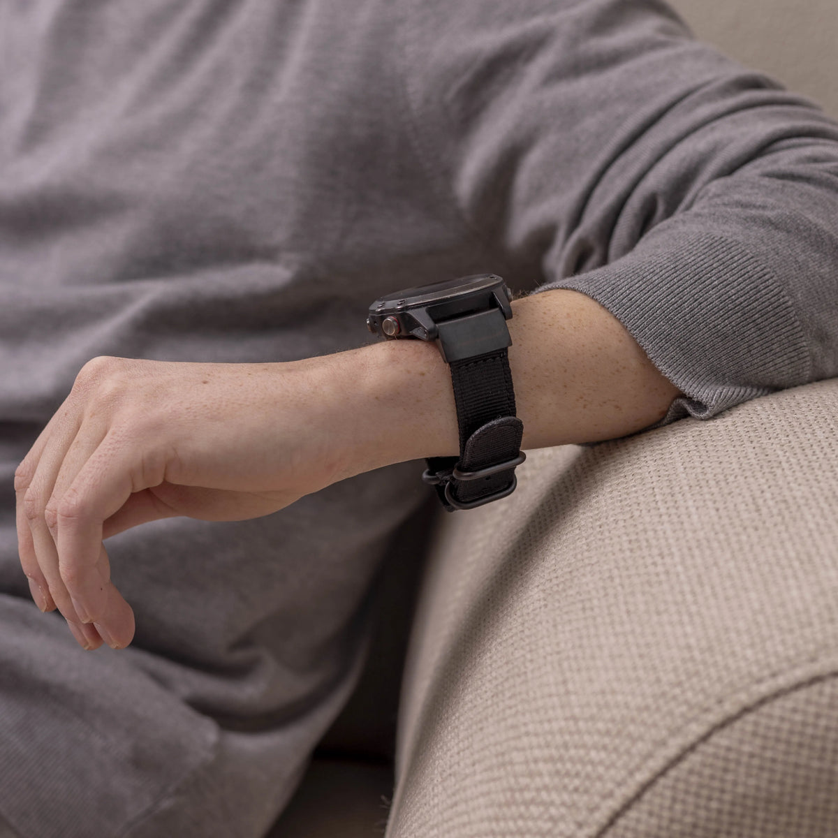 Nylon Buckle Strap, black, lifestyle photo