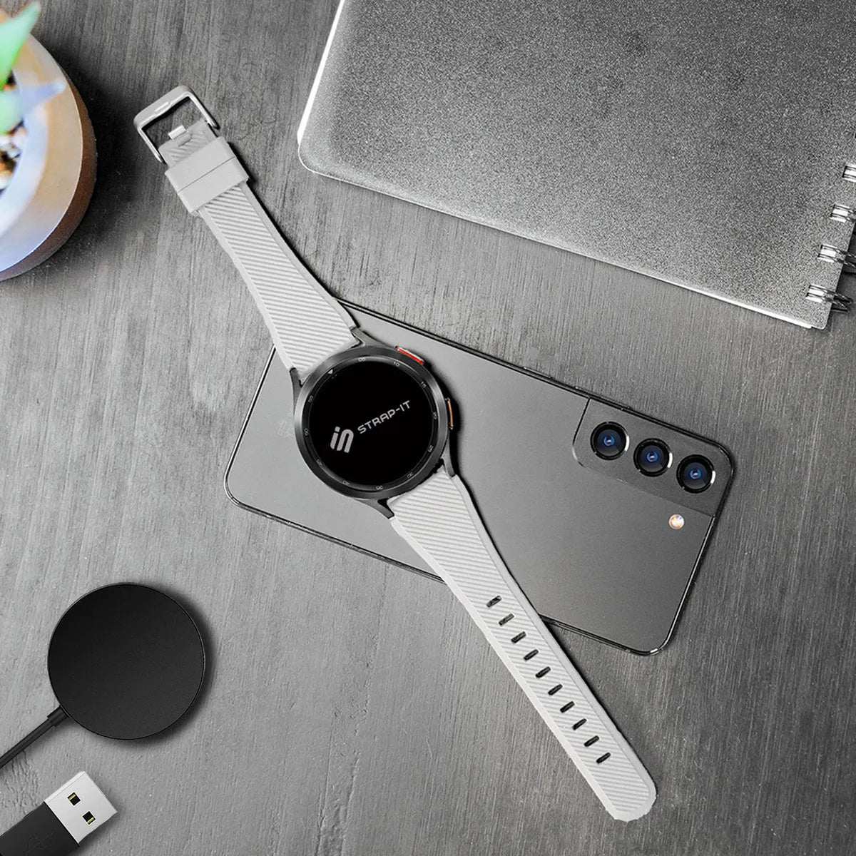 Oppo Watch S Twill Silicone Strap (White)