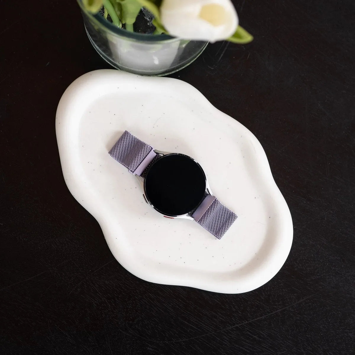 Milanese Strap, light purple, lifestyle photo