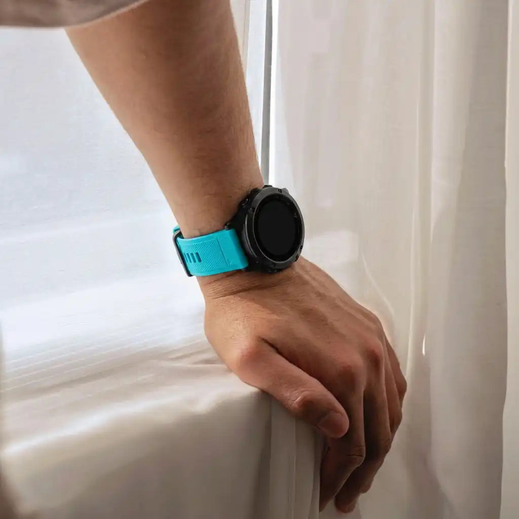 Garmin Quatix 8 Pro - 47mm Silicone Strap (Light Blue)