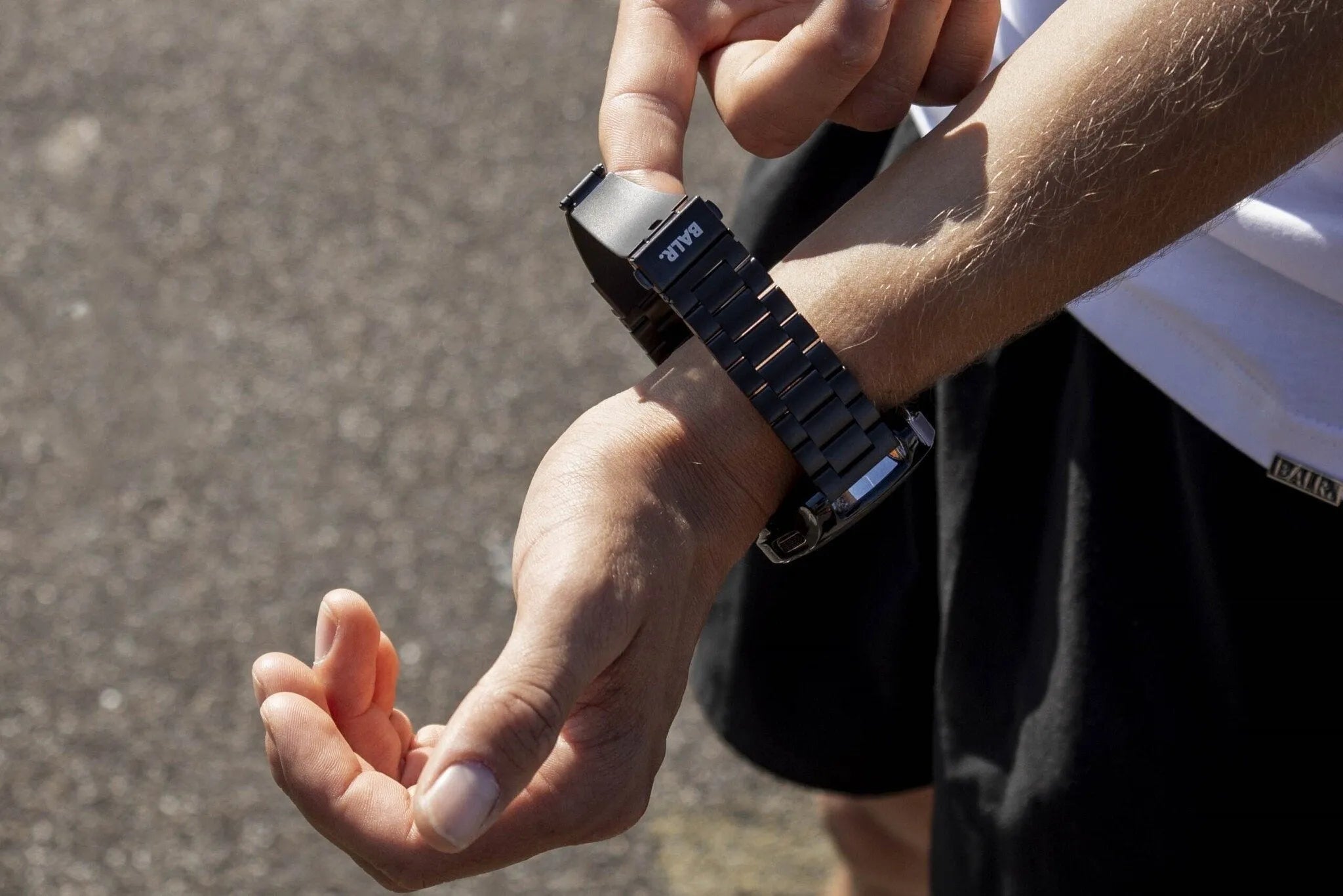 BALR Polar Vantage M Steel Link Strap (Black)