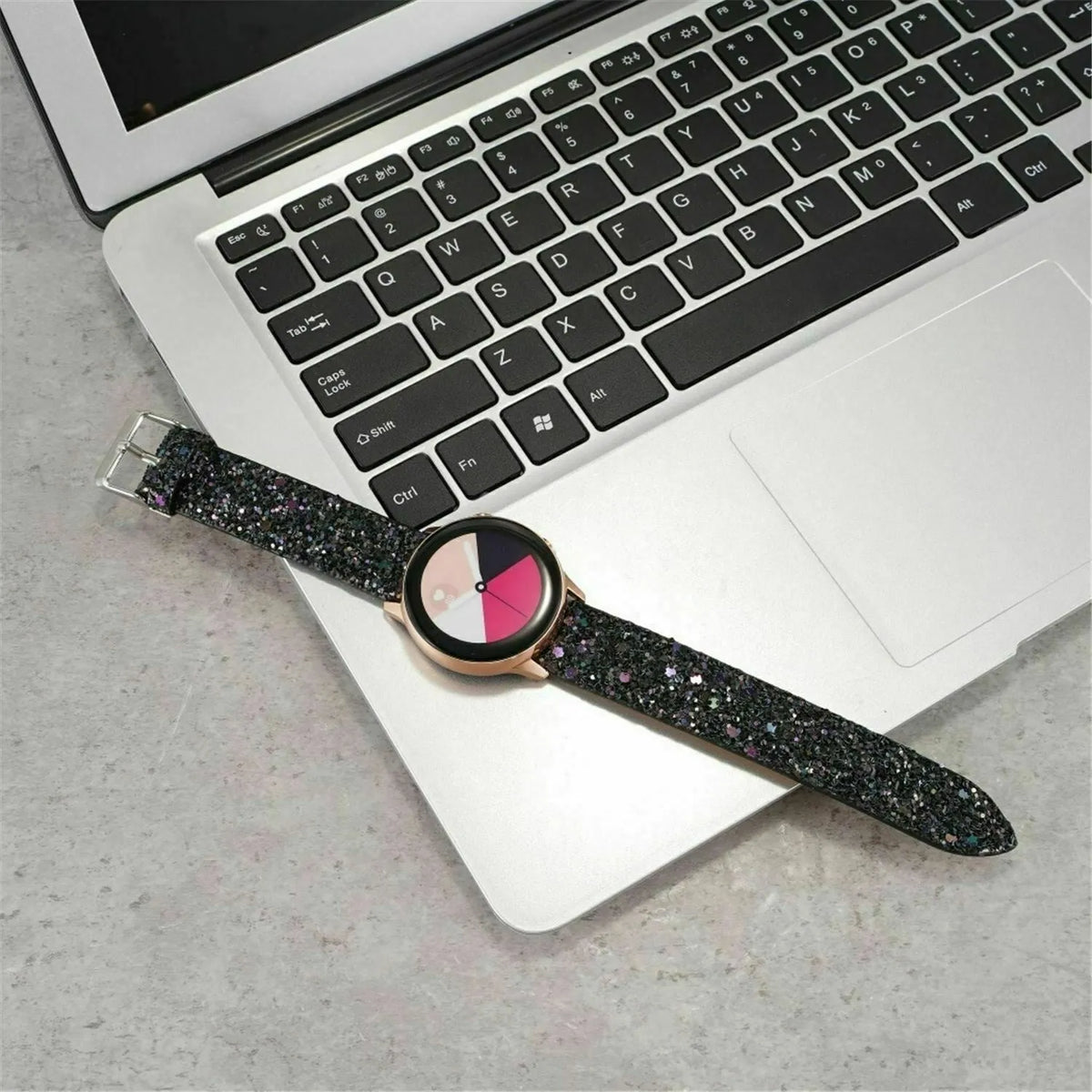Leather Strap with Glitters, black, lifestyle photo