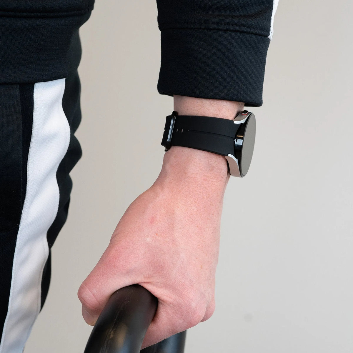 Silicone Strap 'Extreme', black, lifestyle photo