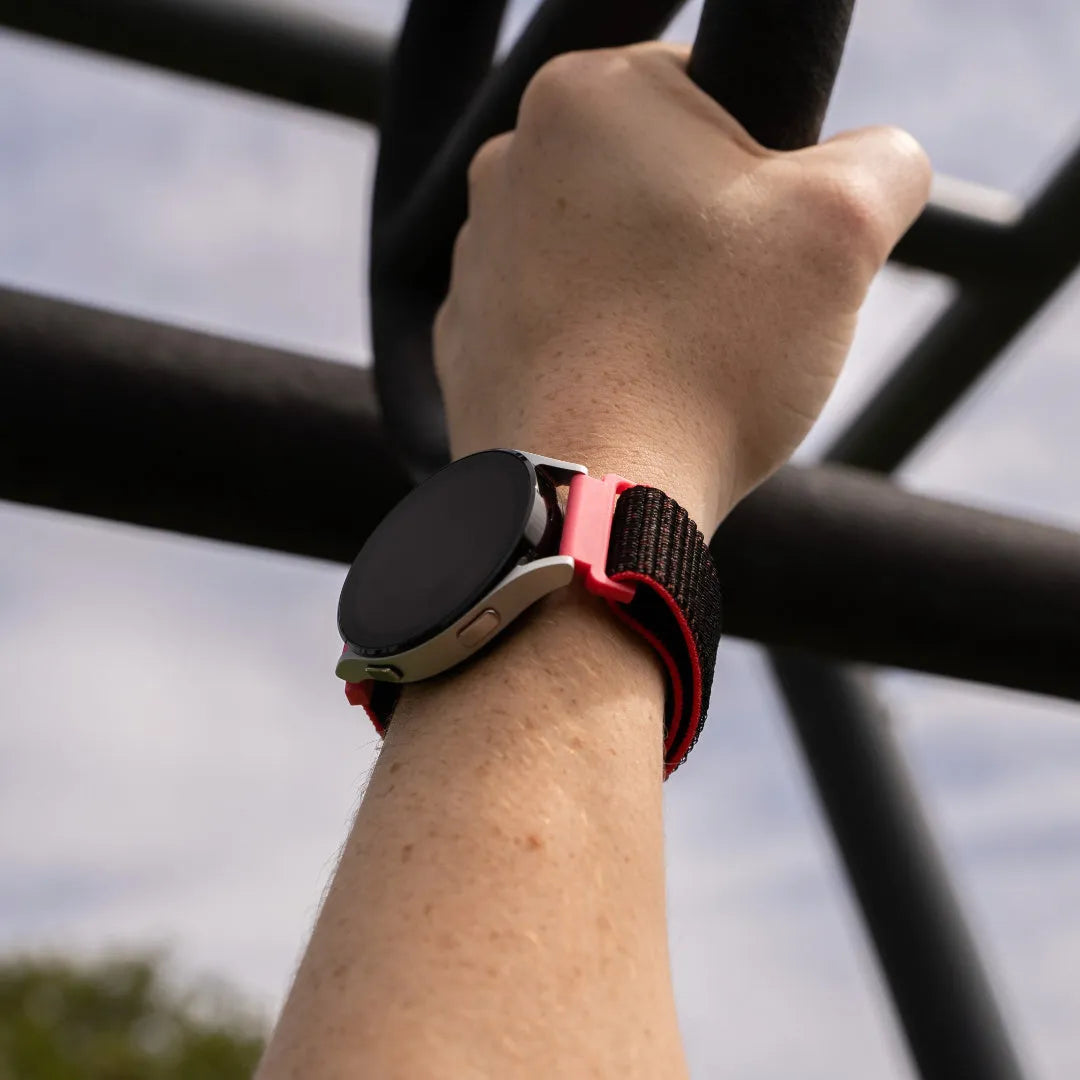 Coros Apex 2 Pro Nylon Strap (Black/Coral)