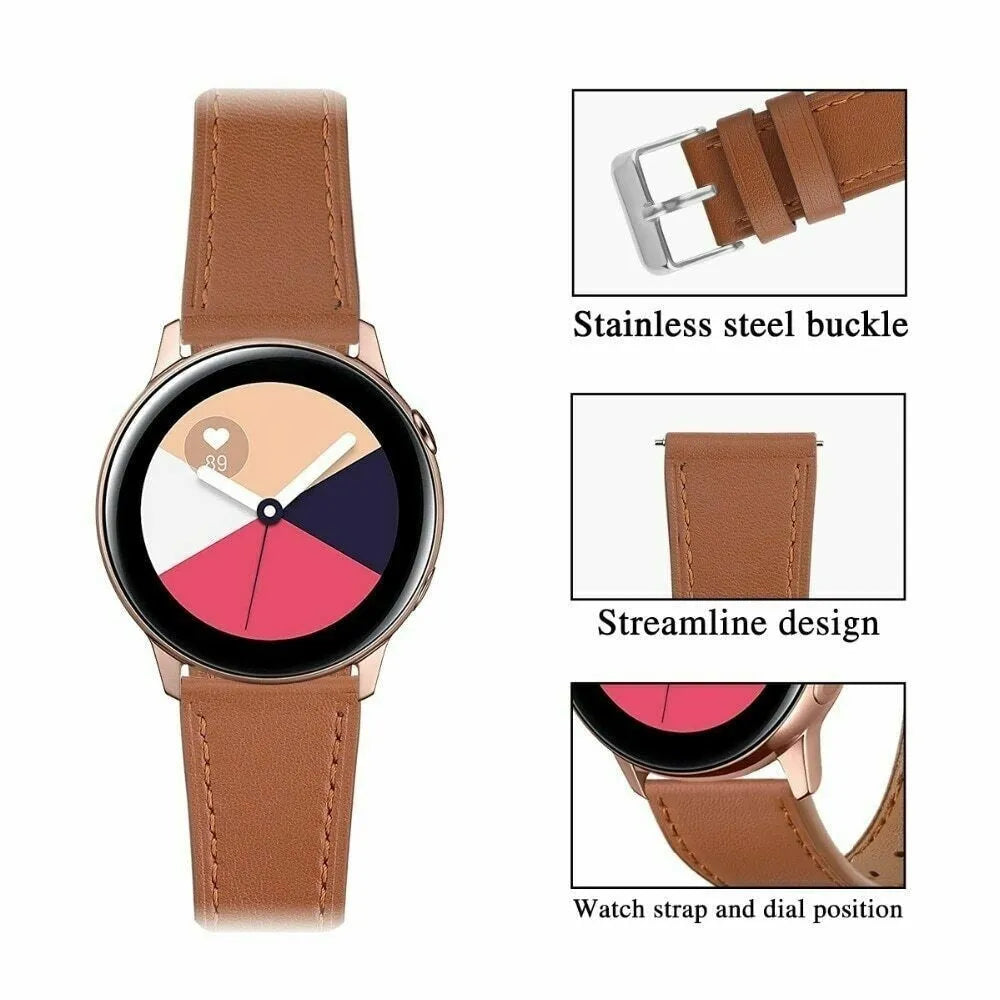 Modern Leather Strap, brown, infographic (USP banner)