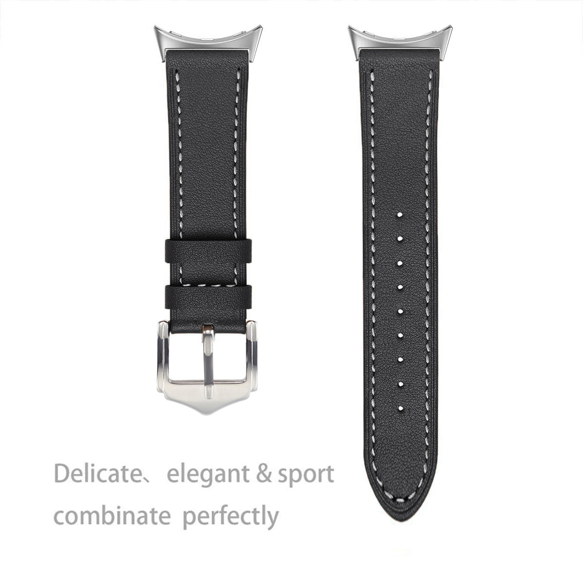 Google Pixel Watch 5 - 45mm Modern Leather Strap (Black)