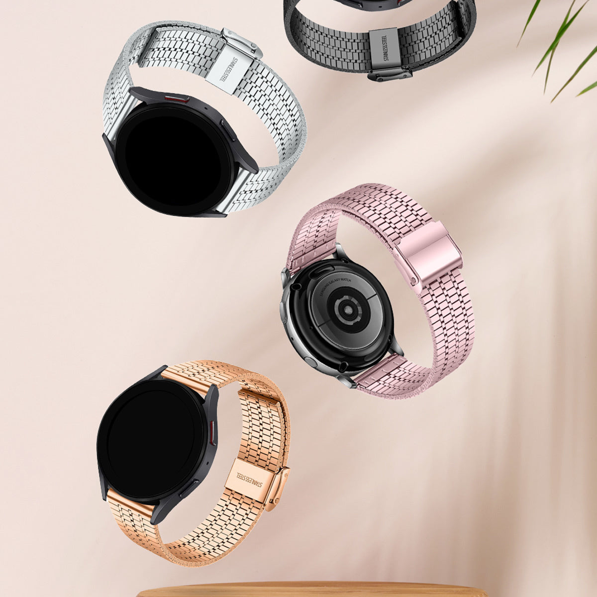 Amazfit Active 2 Fine Steel Strap (Rose Pink)