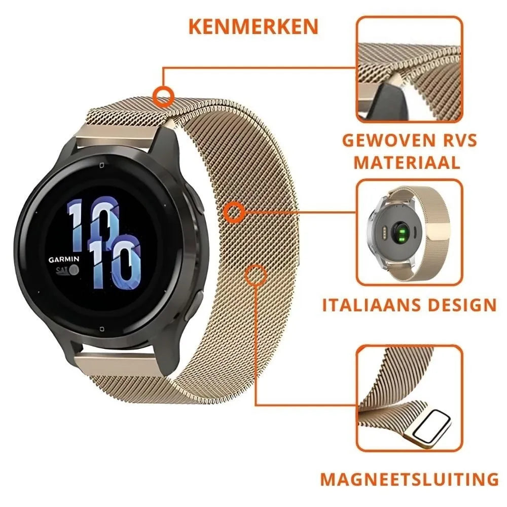 Milanese Strap, champagne, promotional banner