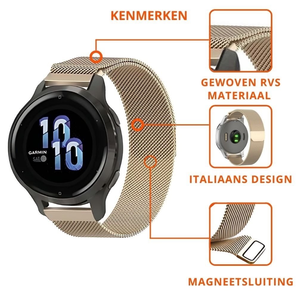 Correa milanesa Huawei Watch GT 5 Pro 42mm (champán dorado)