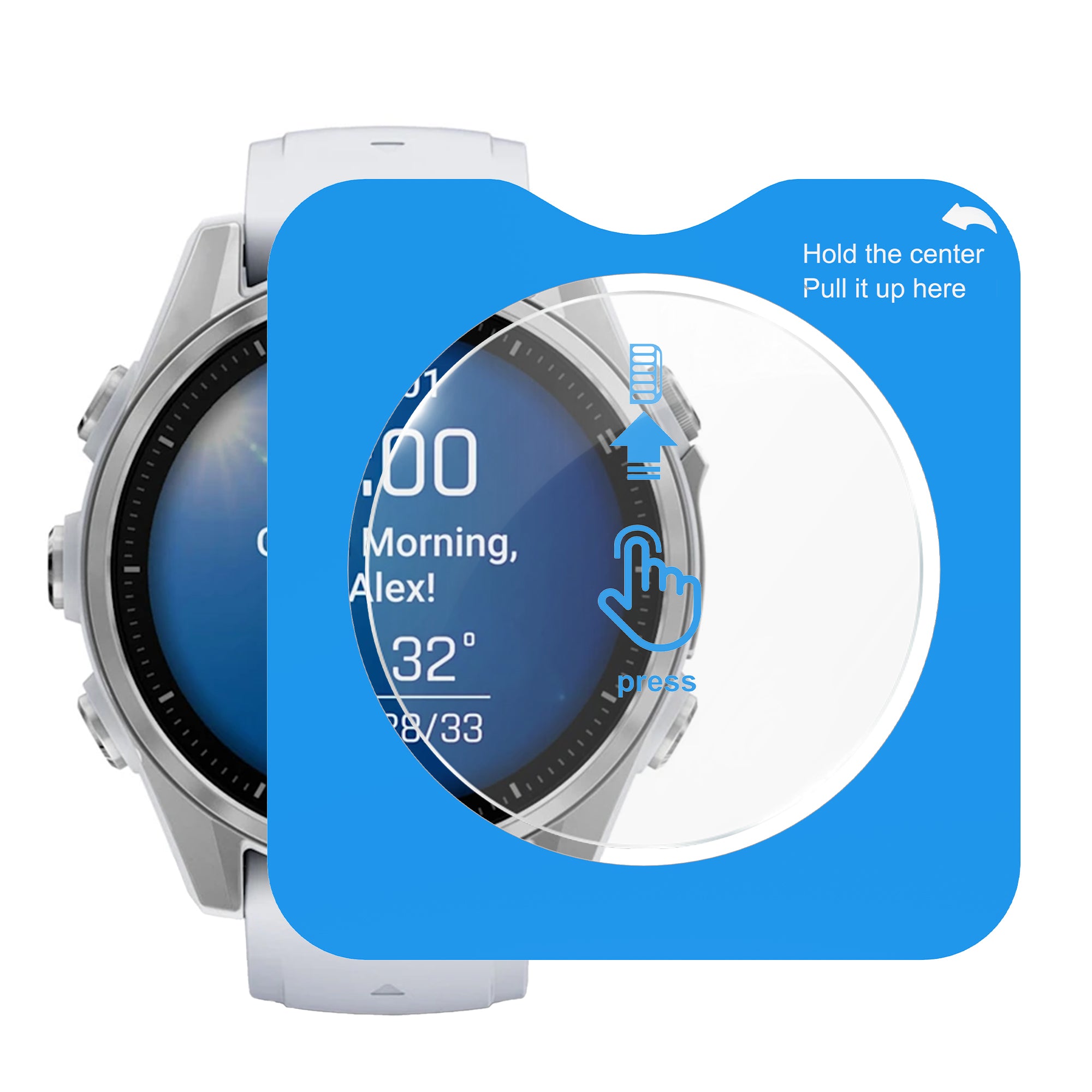 Protector de pantalla con herramienta One-Click- Garmin Fenix 8 - 43mm