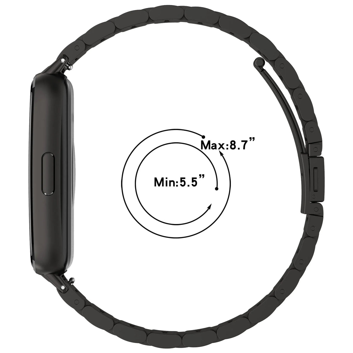 Bracelet acier Huawei Band 11 Pro (noir)