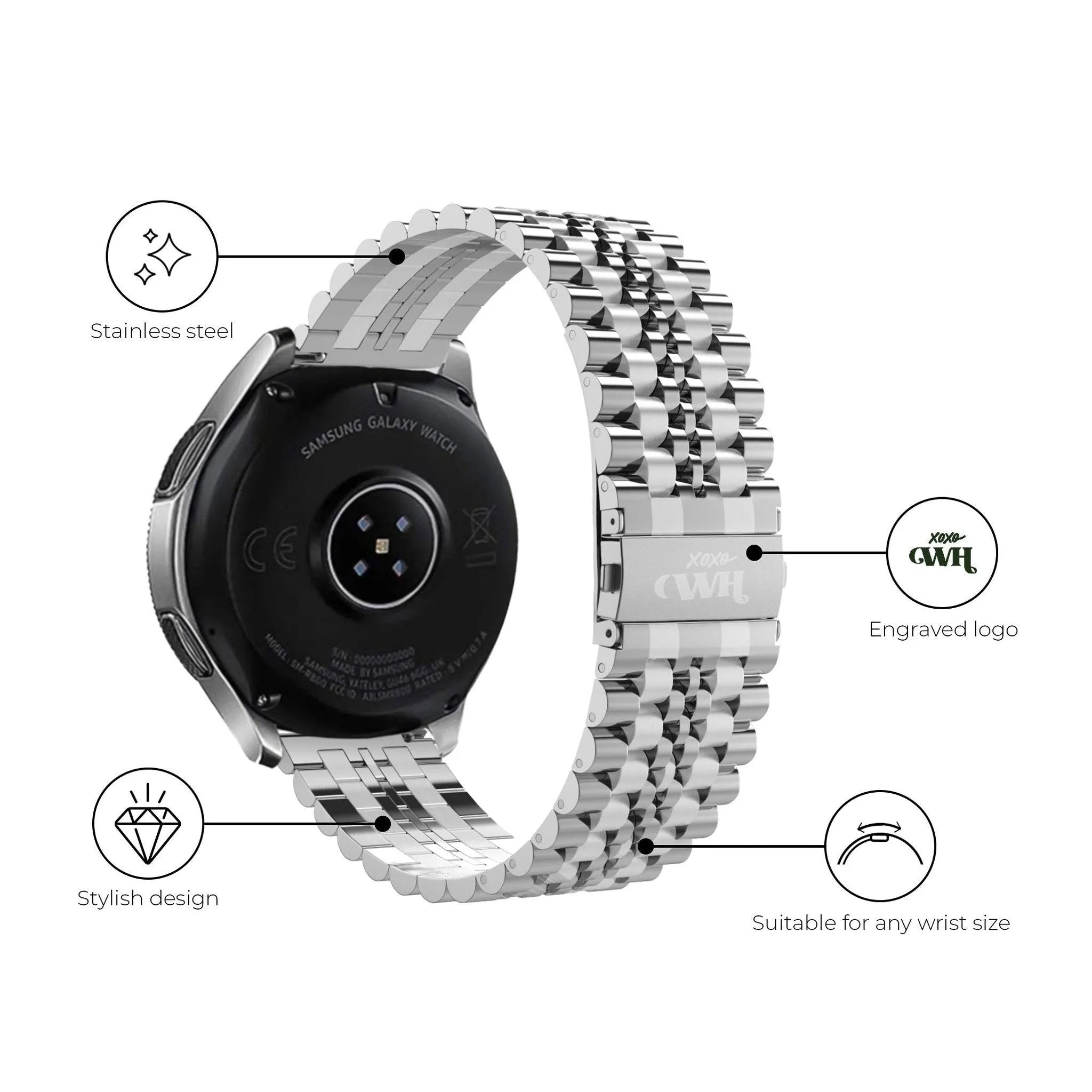 xoxo Wildhearts Amazfit GTS 3 Stahlarmband (Silber)