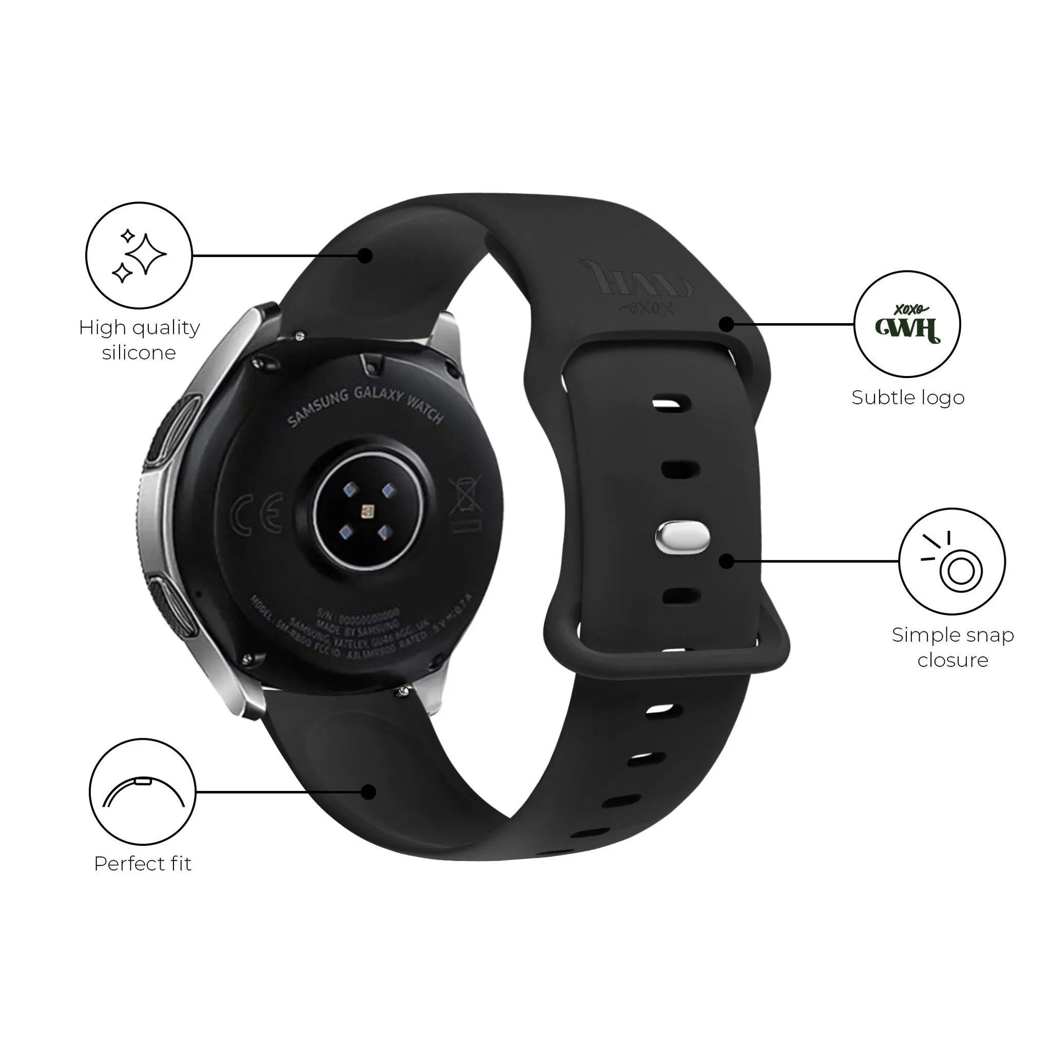 xoxo Wildhearts Polar Unite Silikonarmband (Schwarz)