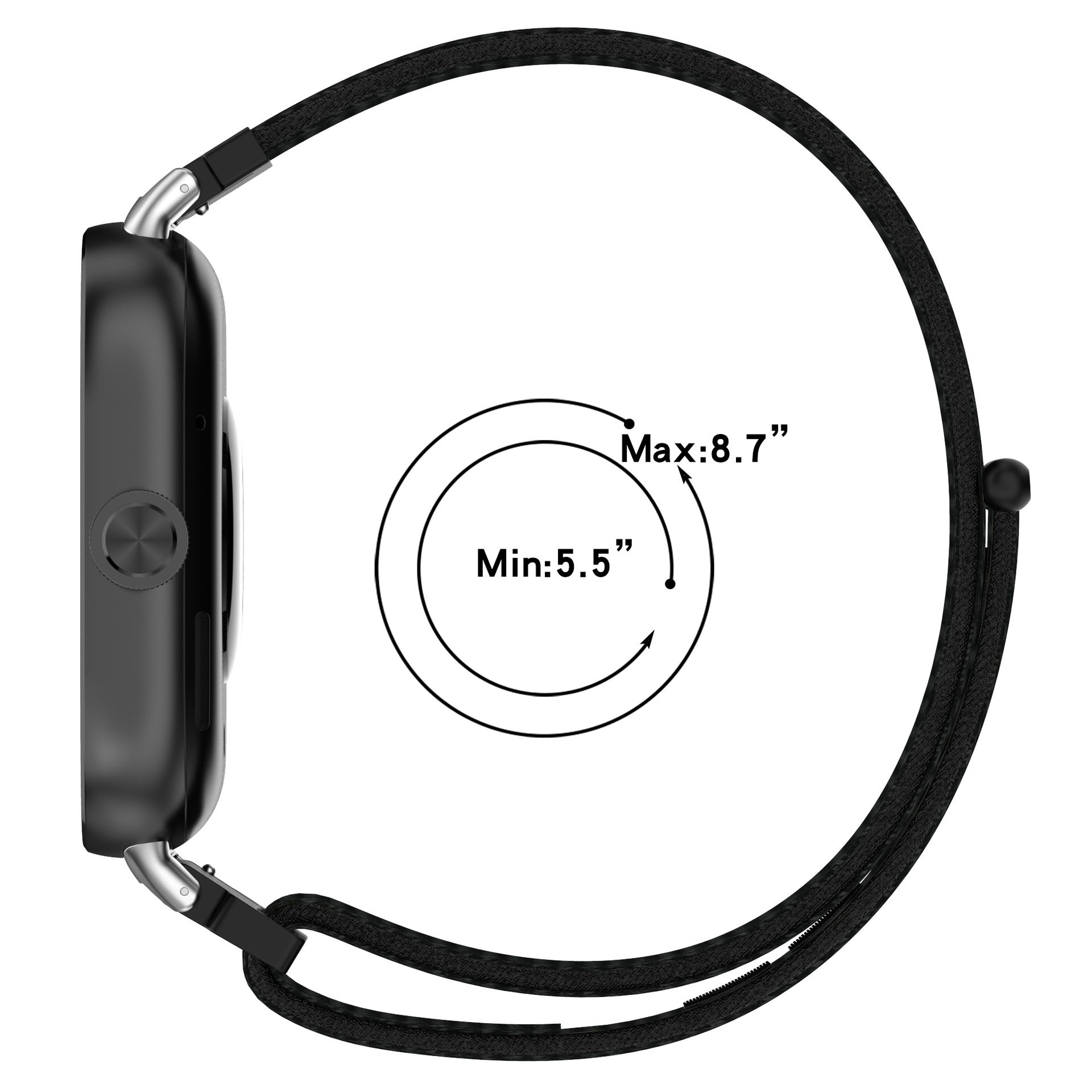 Bracelet nylon Xiaomi Smart Band 10 Pro (noir)