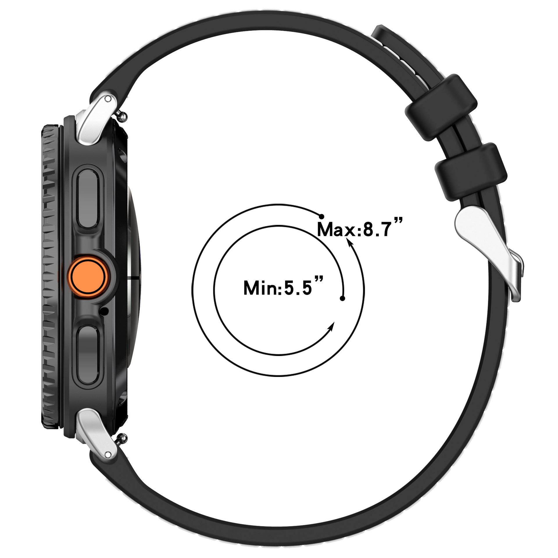 Bracelet nylon hybride Samsung Galaxy Watch 8 - 40mm (noir)