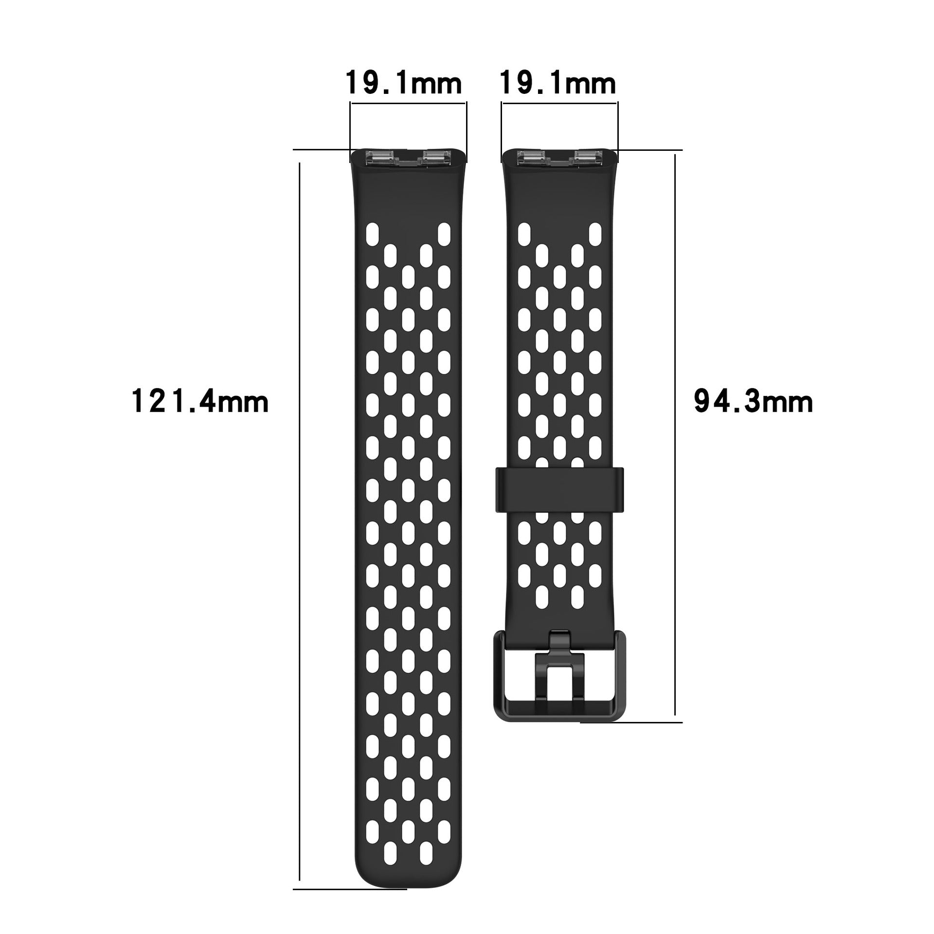Huawei Band 9 siliconen air bandje (zwart)