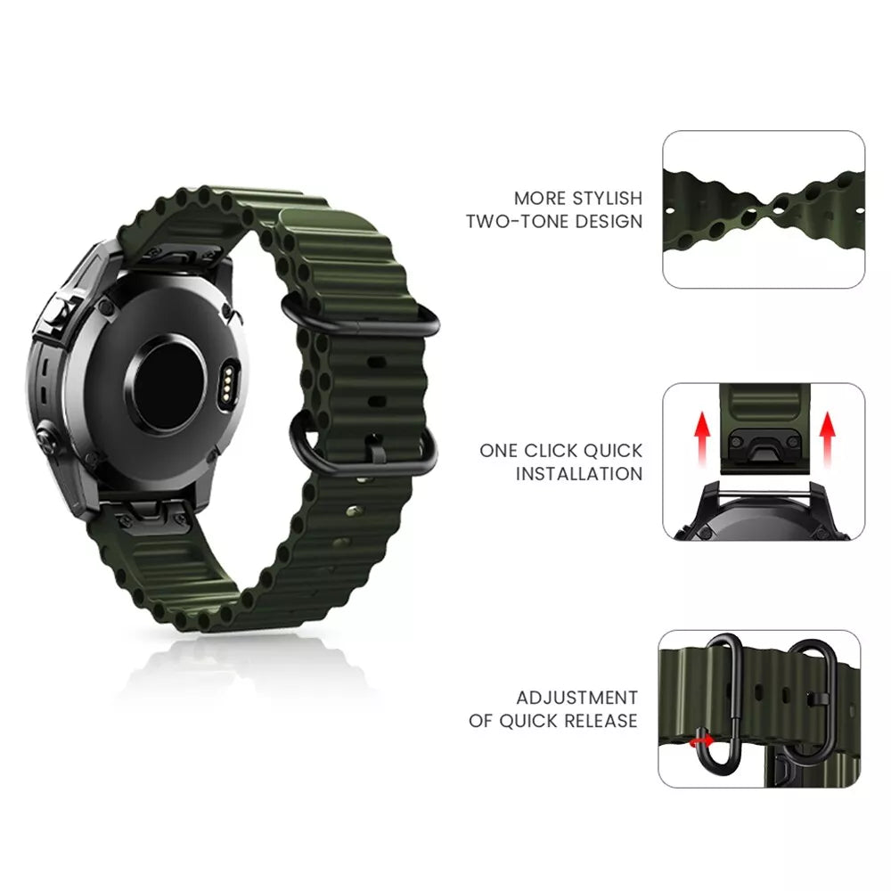 Garmin Tactix 7 Pro Ocean Strap (Army Green)
