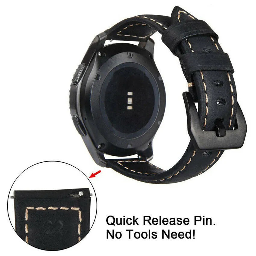 Coros Pace 3 Lederarmband (Schwarz)