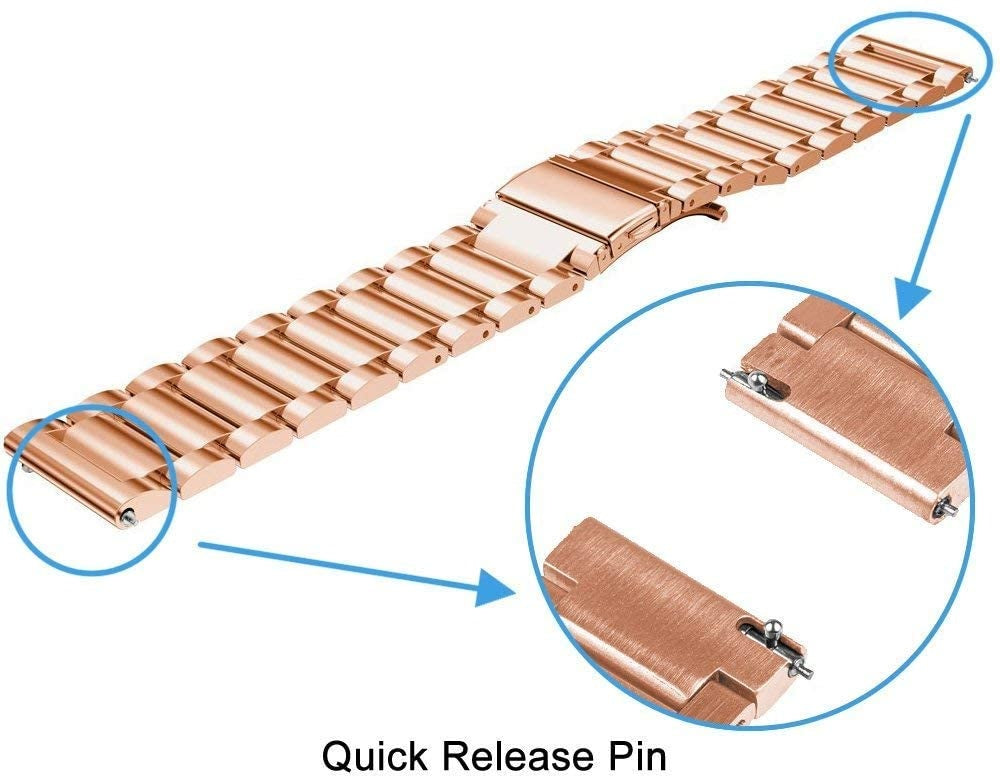 Bracelet acier Amazfit Bip Max (or rose)